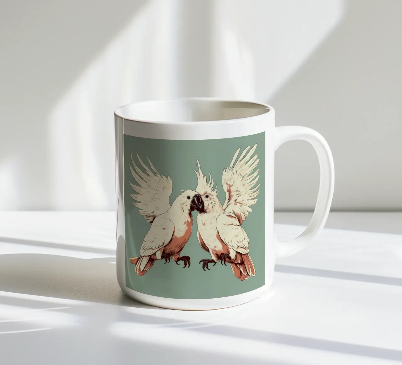 Duo di cacatua retrò tazza in ceramica da Funny Animals