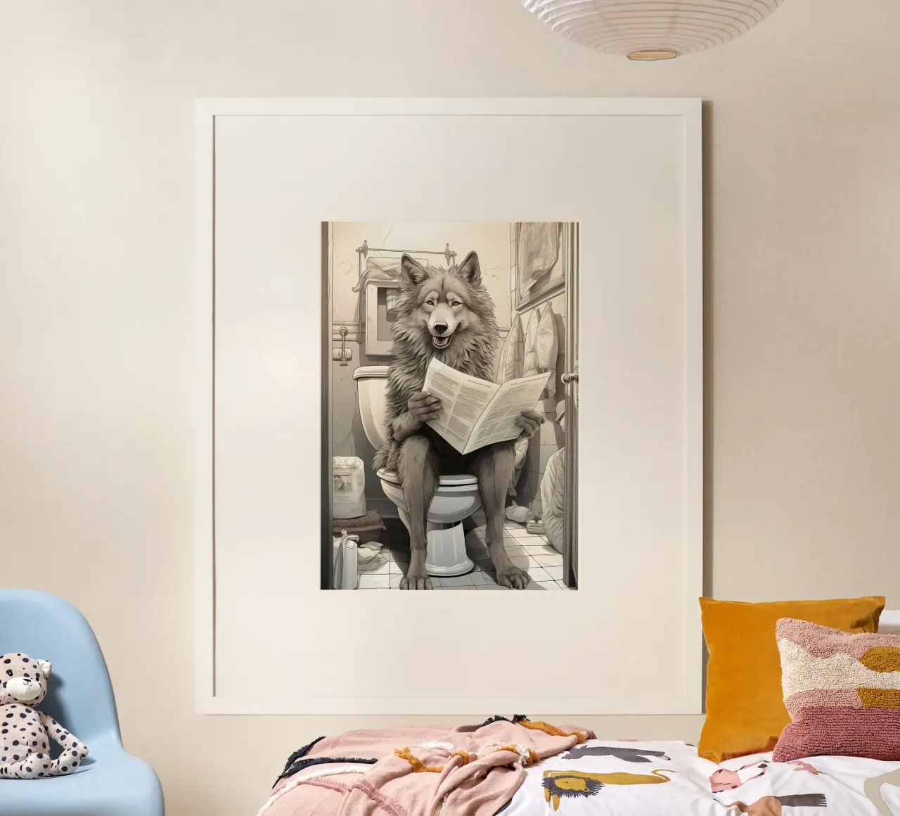 Animale lupo carta hahnemühle da Pierre Walton