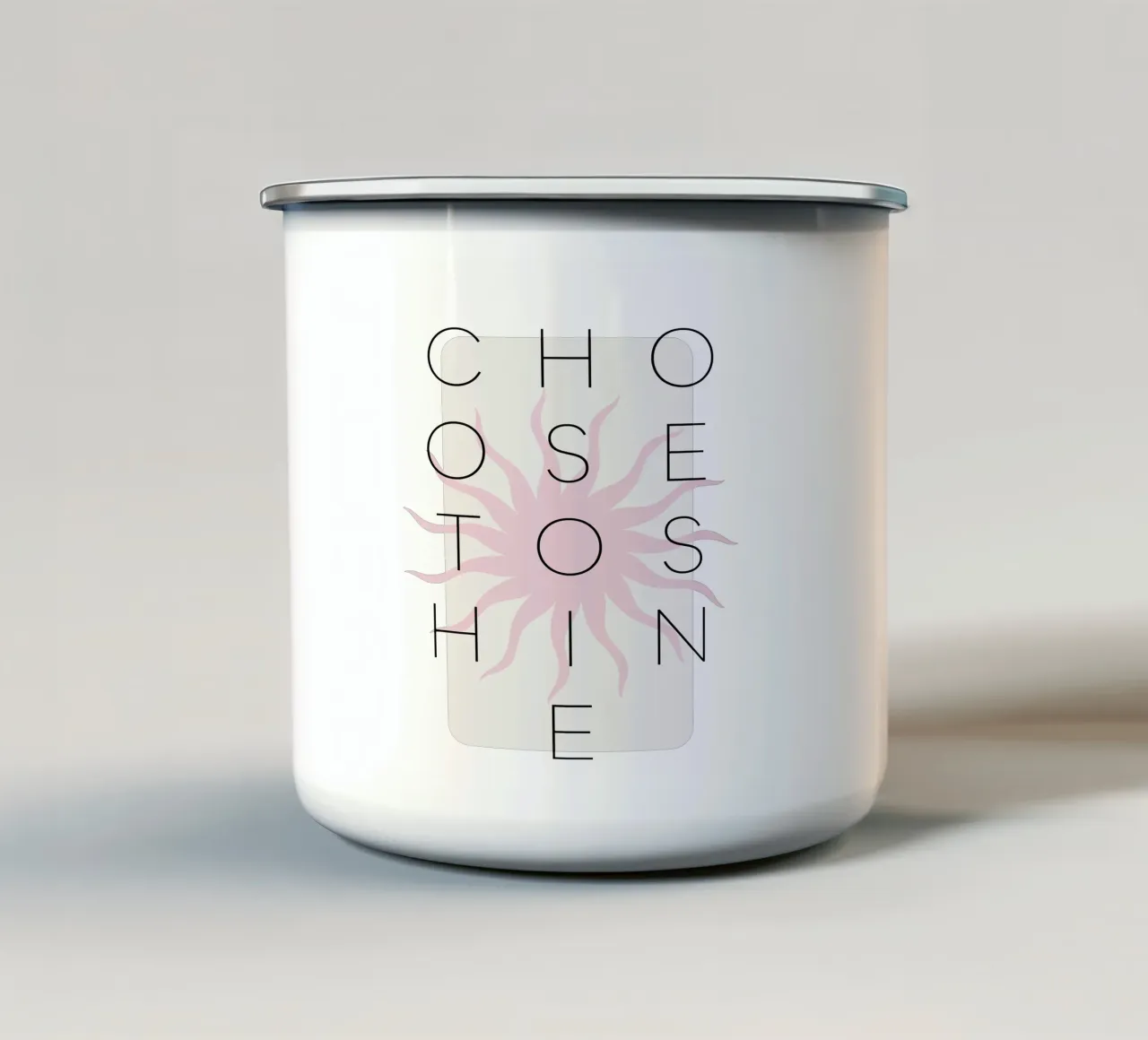 Scegli di brillare - rosa tazza in smalto da Melanie Viola