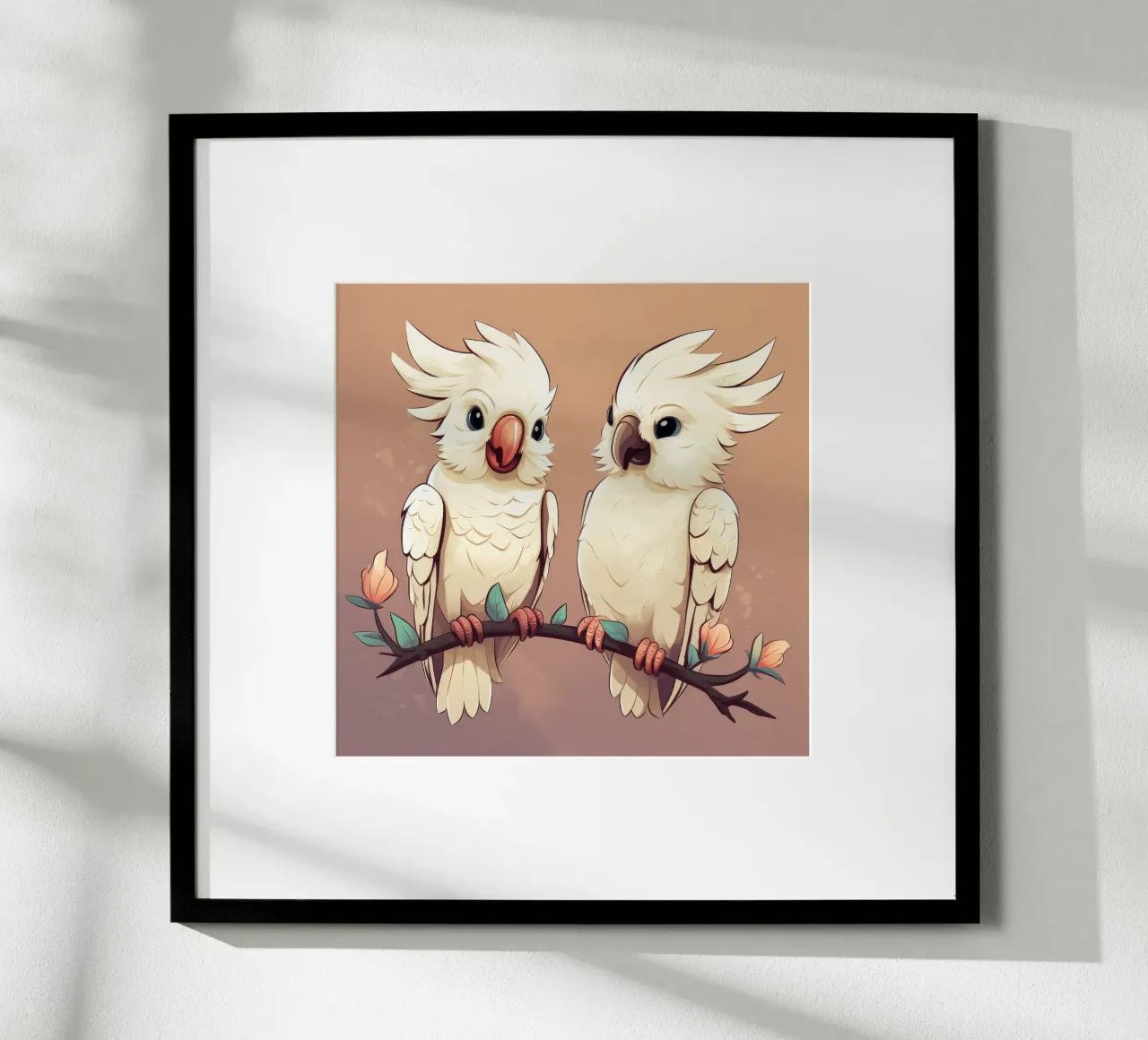 Duo di cacatua retrò carta hahnemühle da Funny Animals