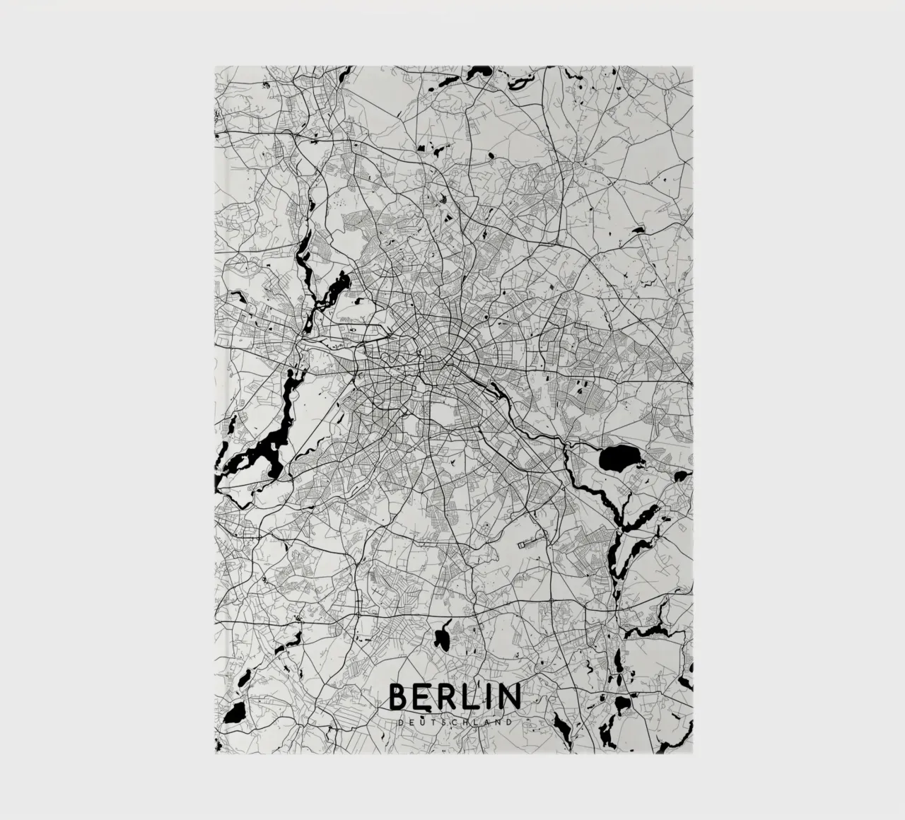Berlin map white notebook by Christopher Adams