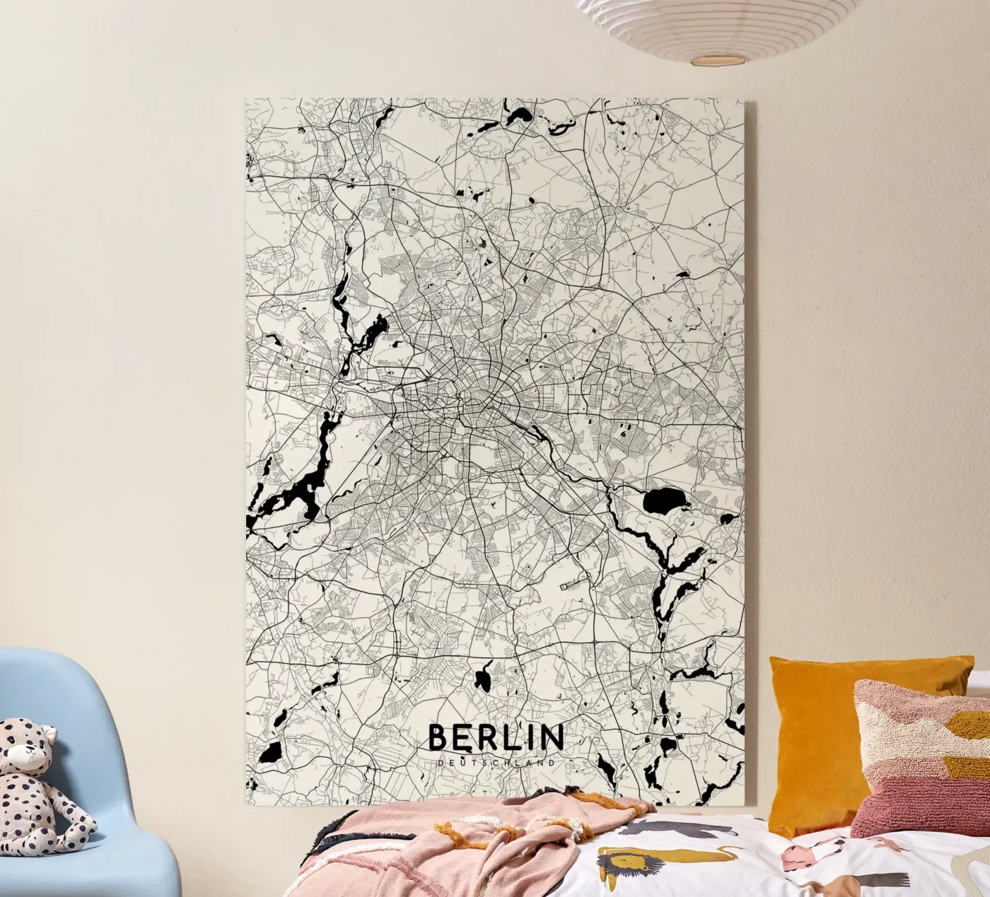 Berlino mappa bianca plexiglass da Christopher Adams