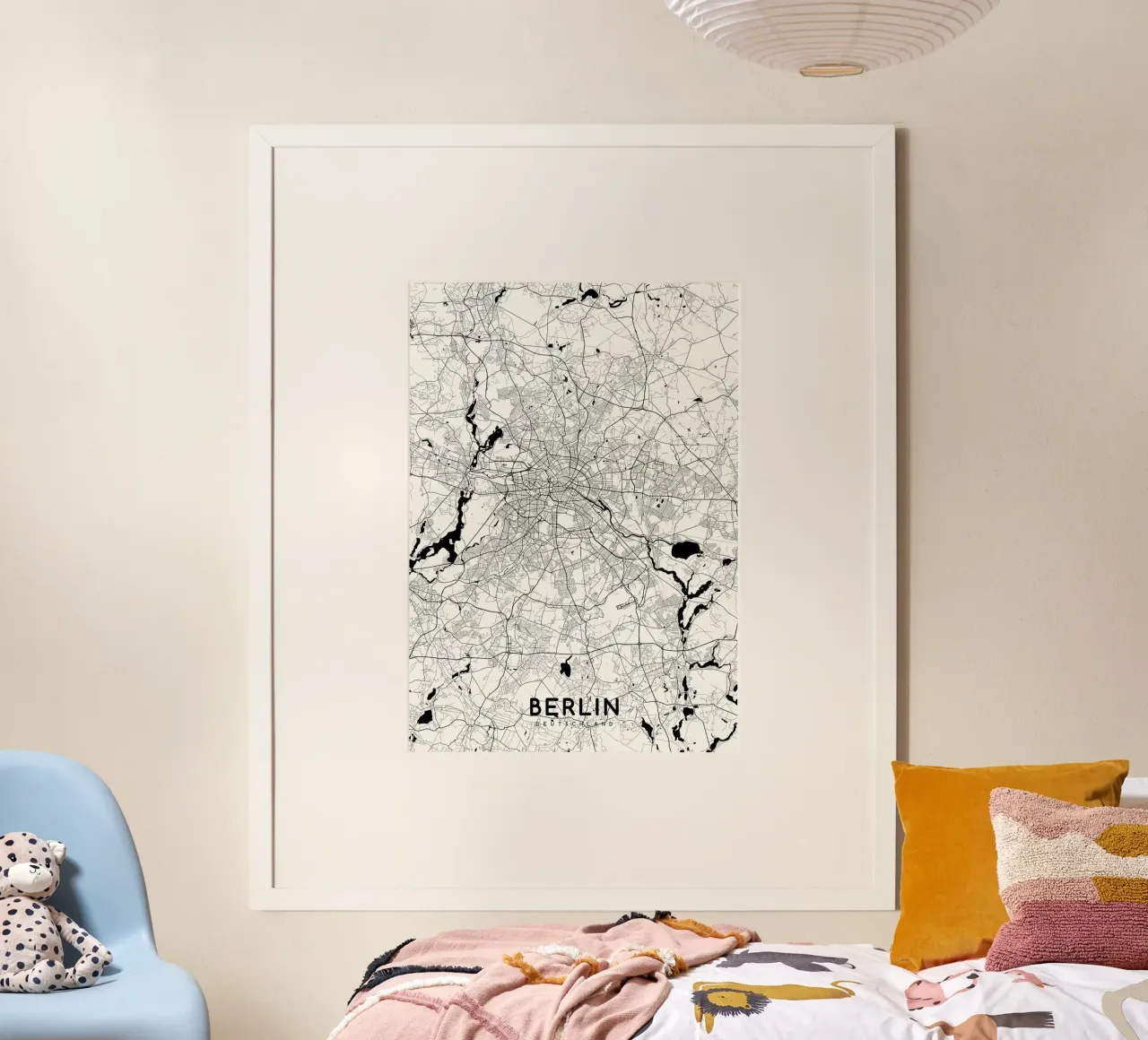 Berlin map white hahnemühle by Christopher Adams