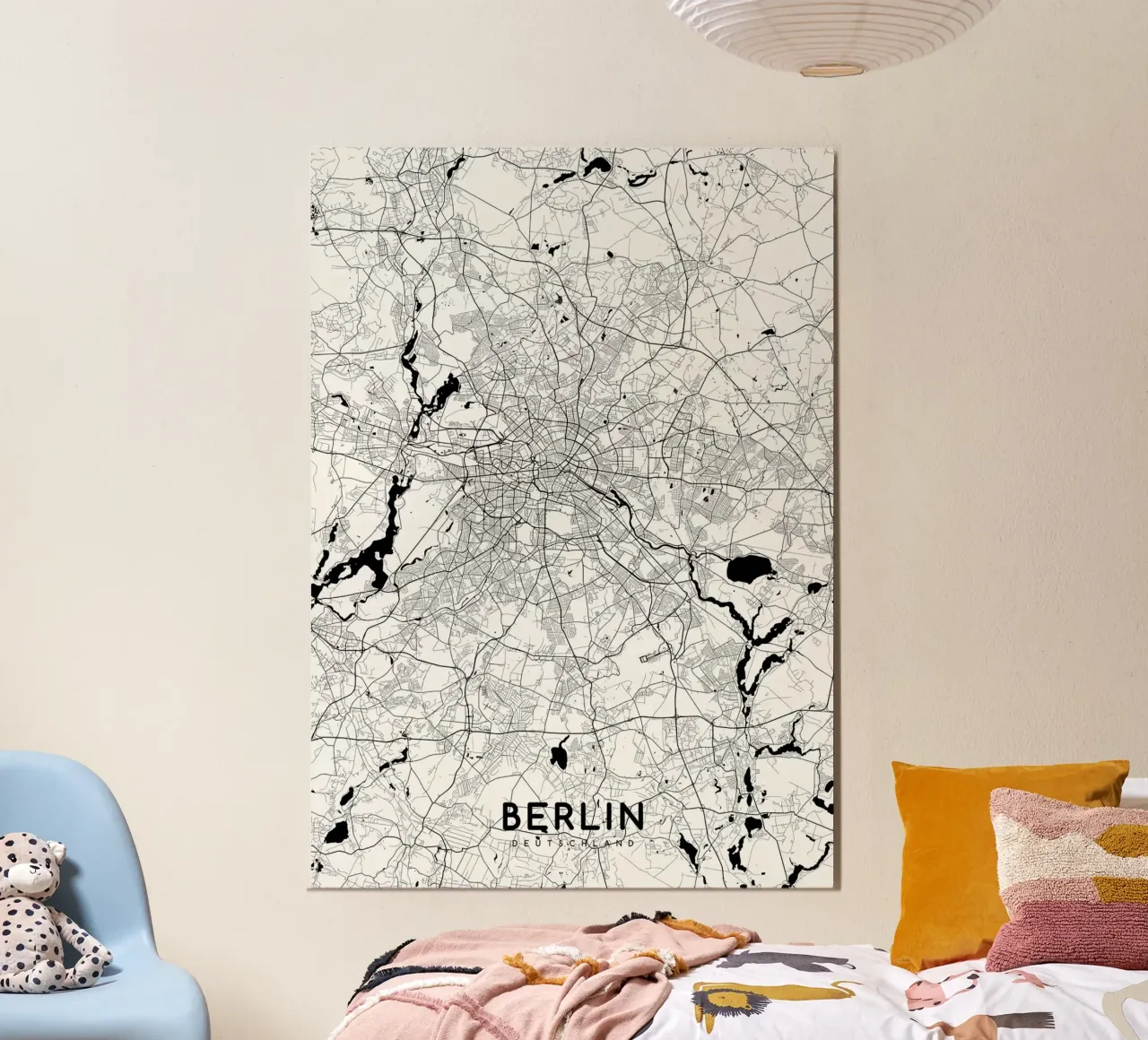 Berlin map white hahnemühle by Christopher Adams