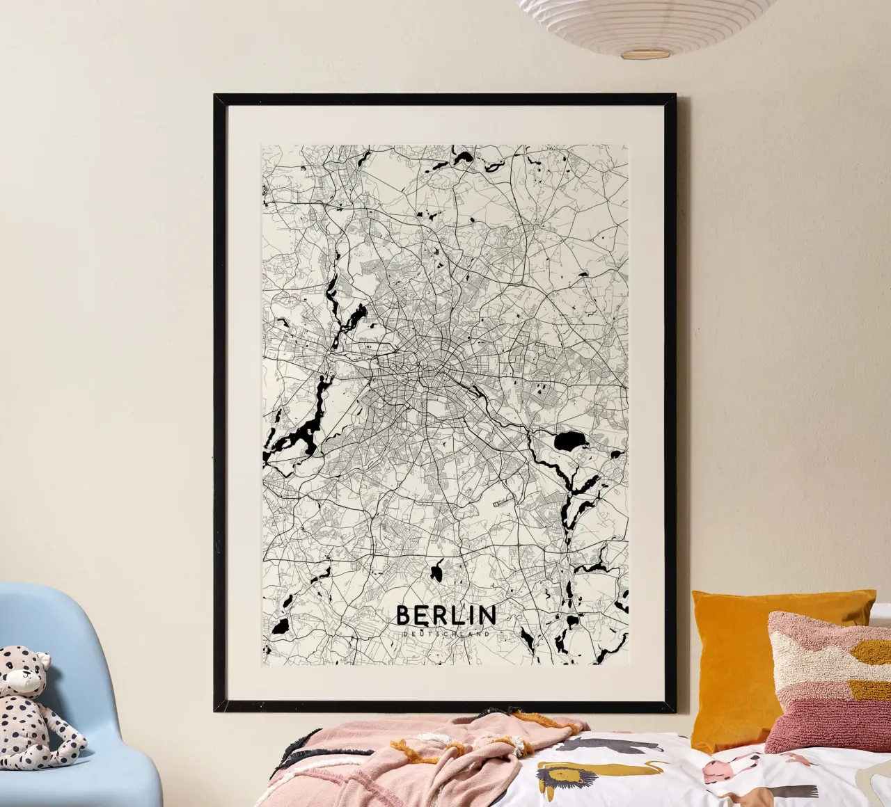 Berlin map white hahnemühle by Christopher Adams