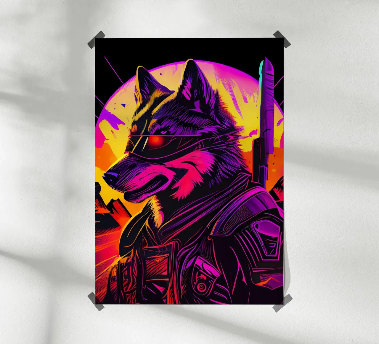 Wolf Animal hahnemühle by Pierre Walton