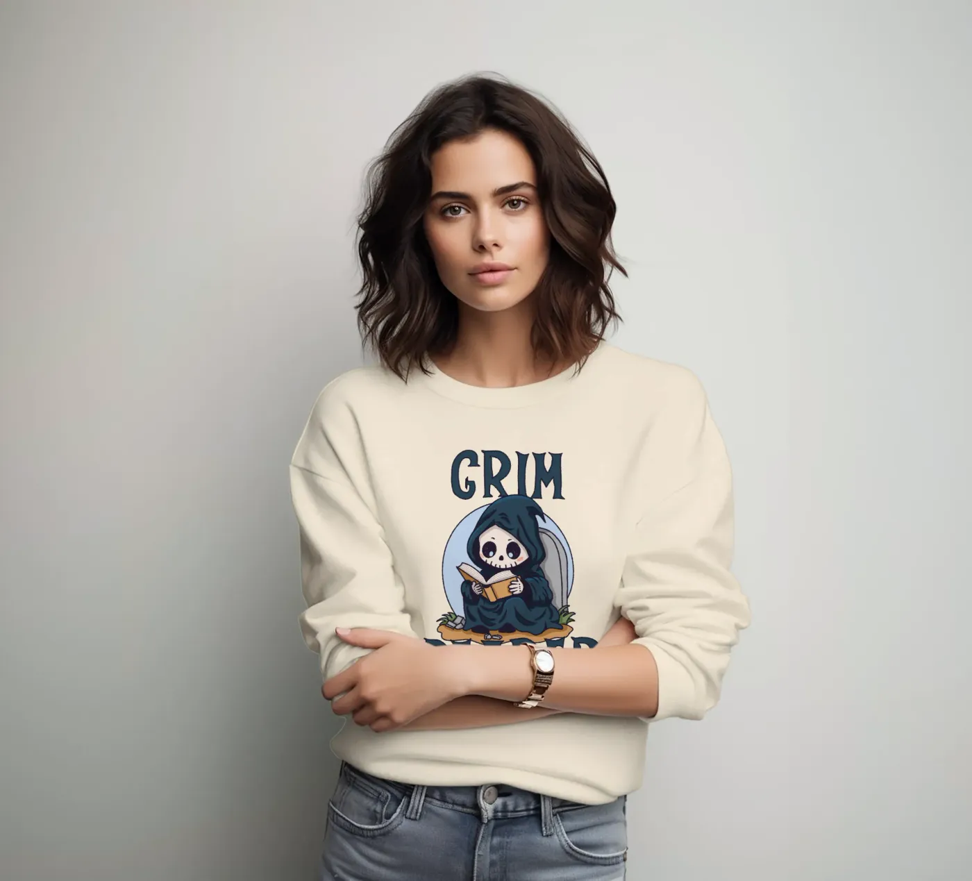 Grim Reader sweatshirt by Loobs
