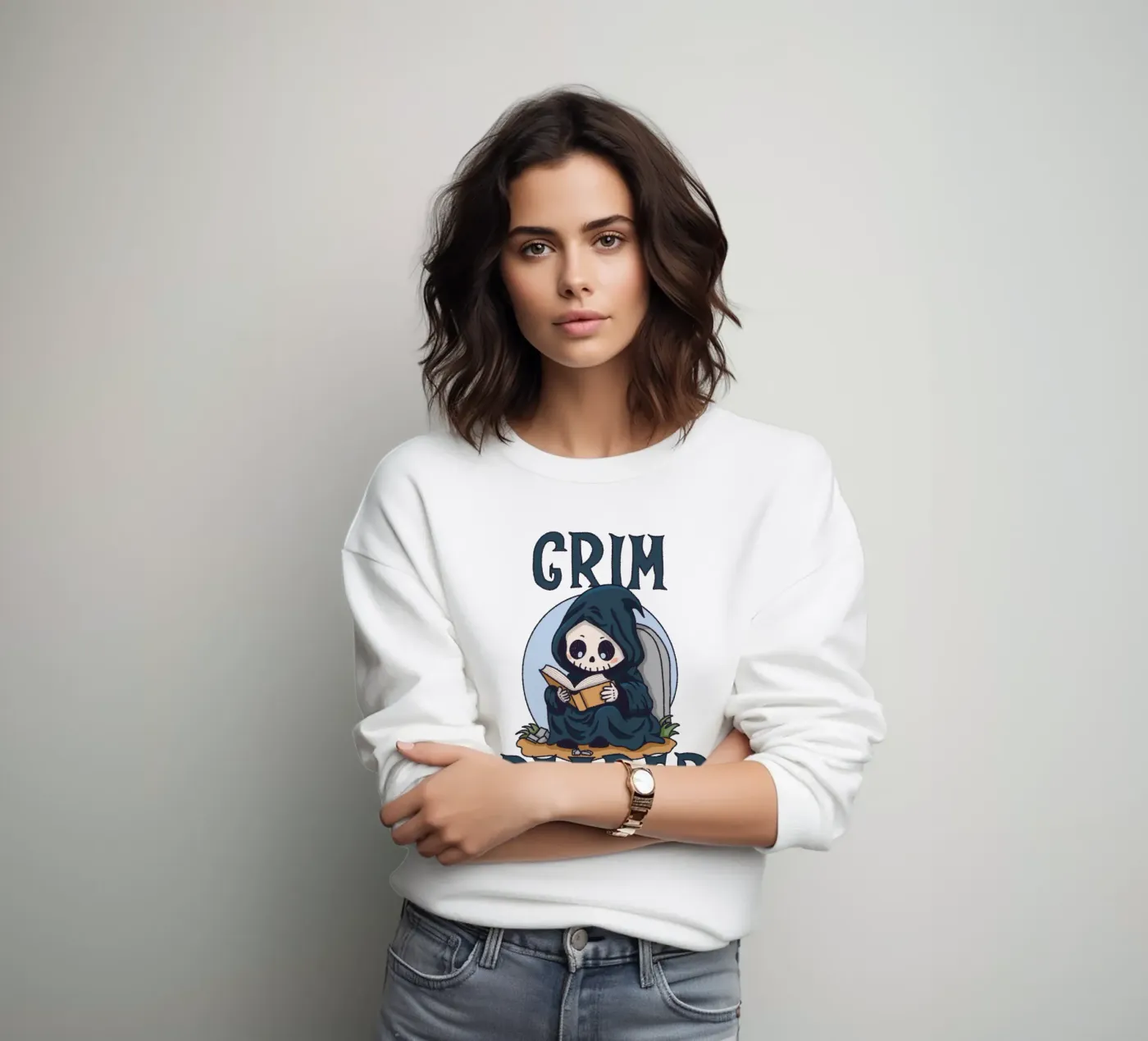 Grim Reader sweatshirt by Loobs