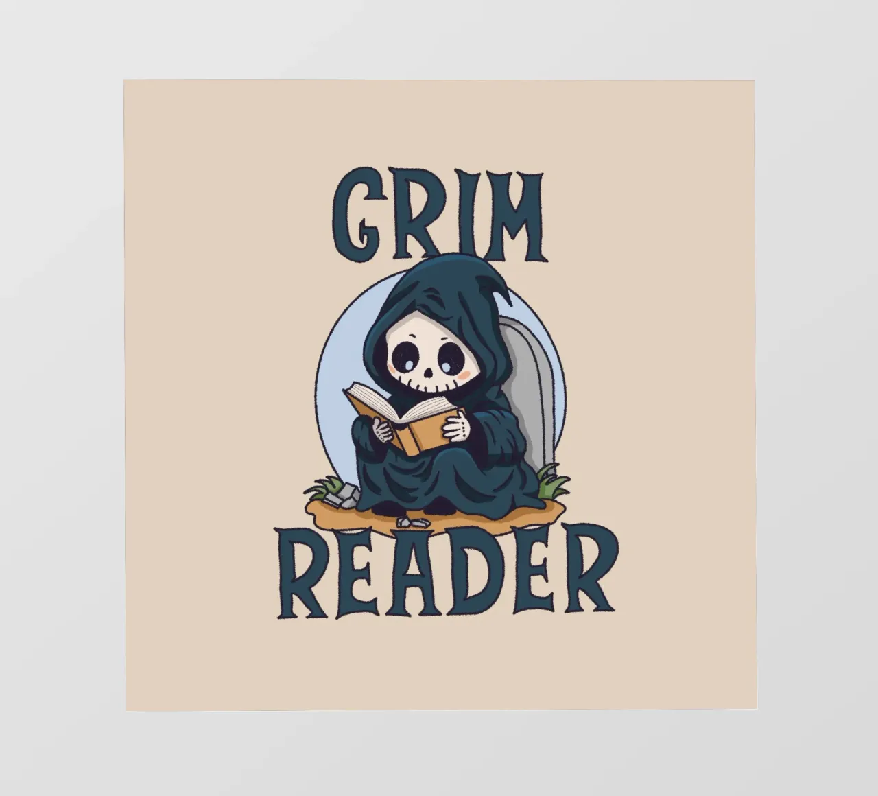Grim Reader fotobehang van Loobs