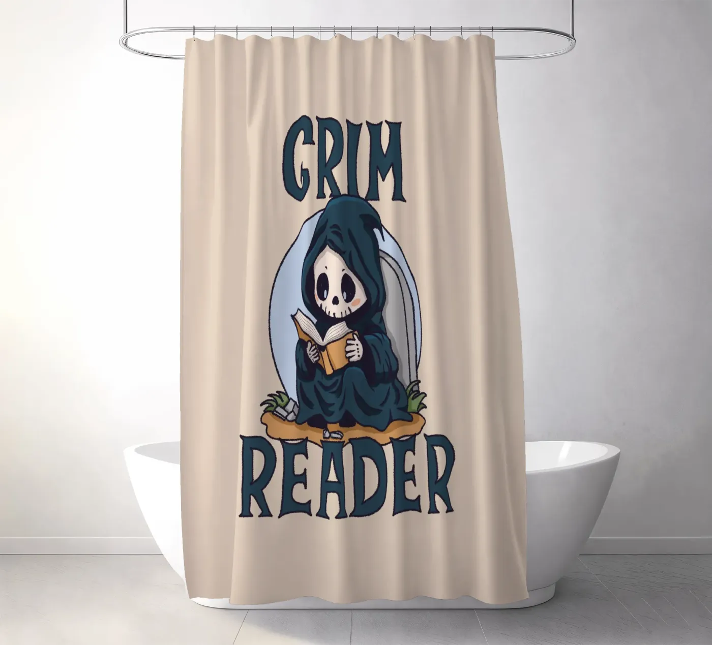 Grim Reader Duschvorhang von Loobs