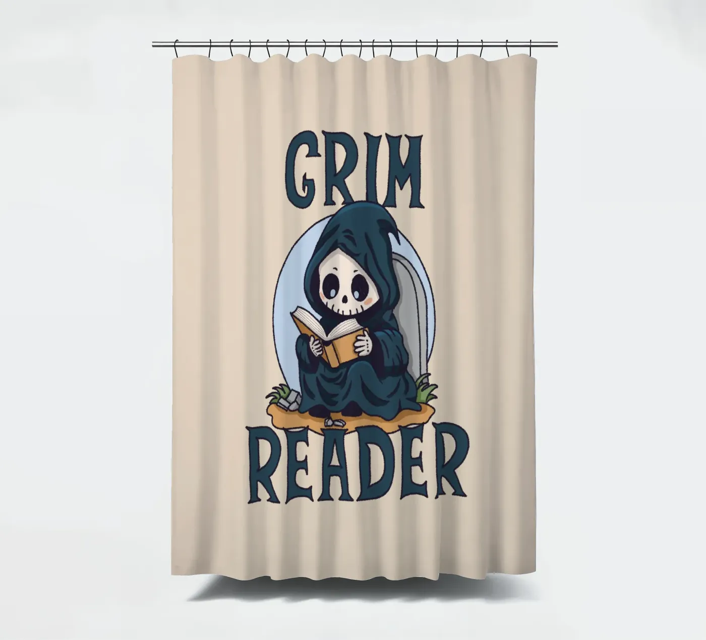 Grim Reader Duschvorhang von Loobs
