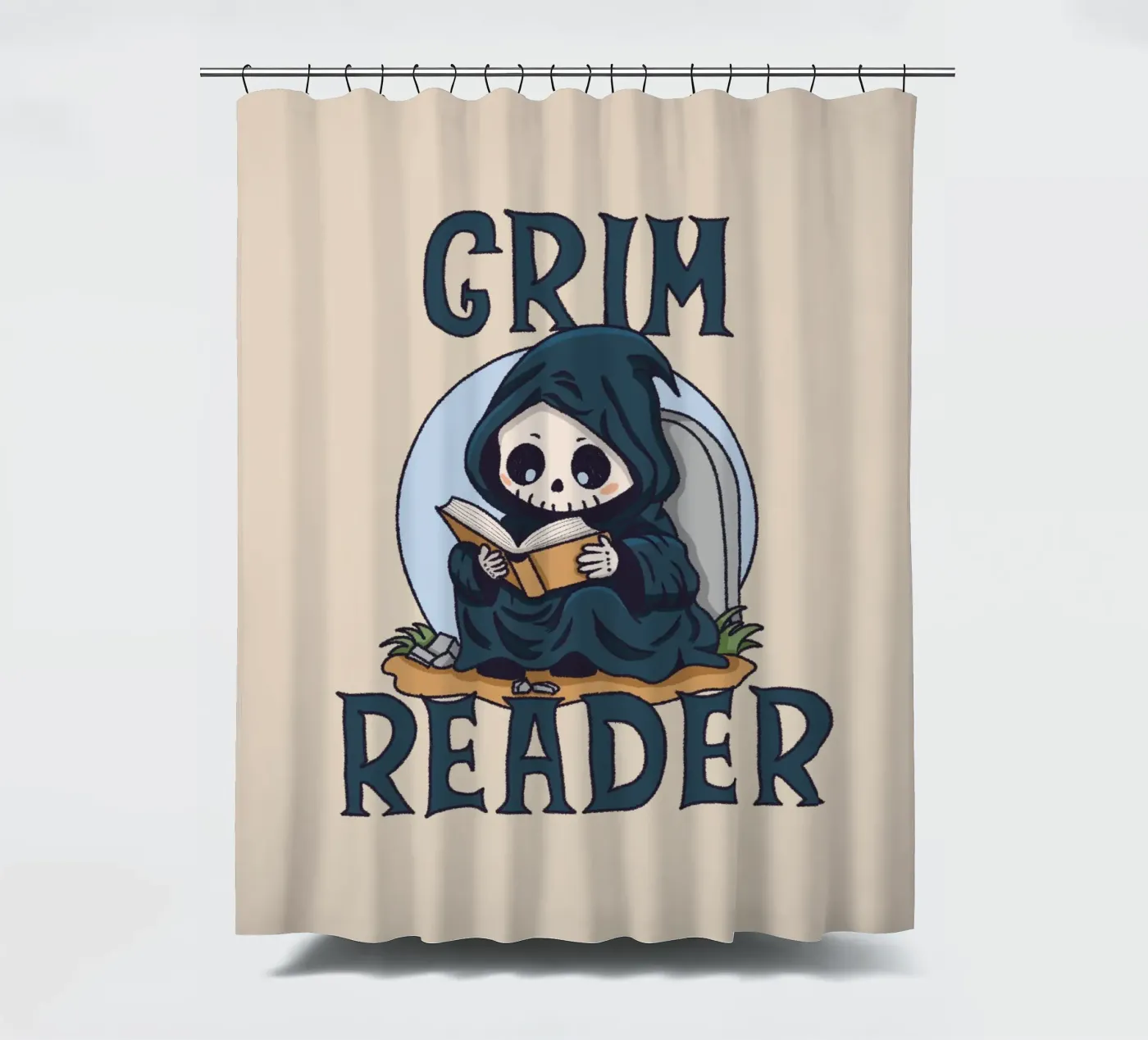 Grim Reader Duschvorhang von Loobs