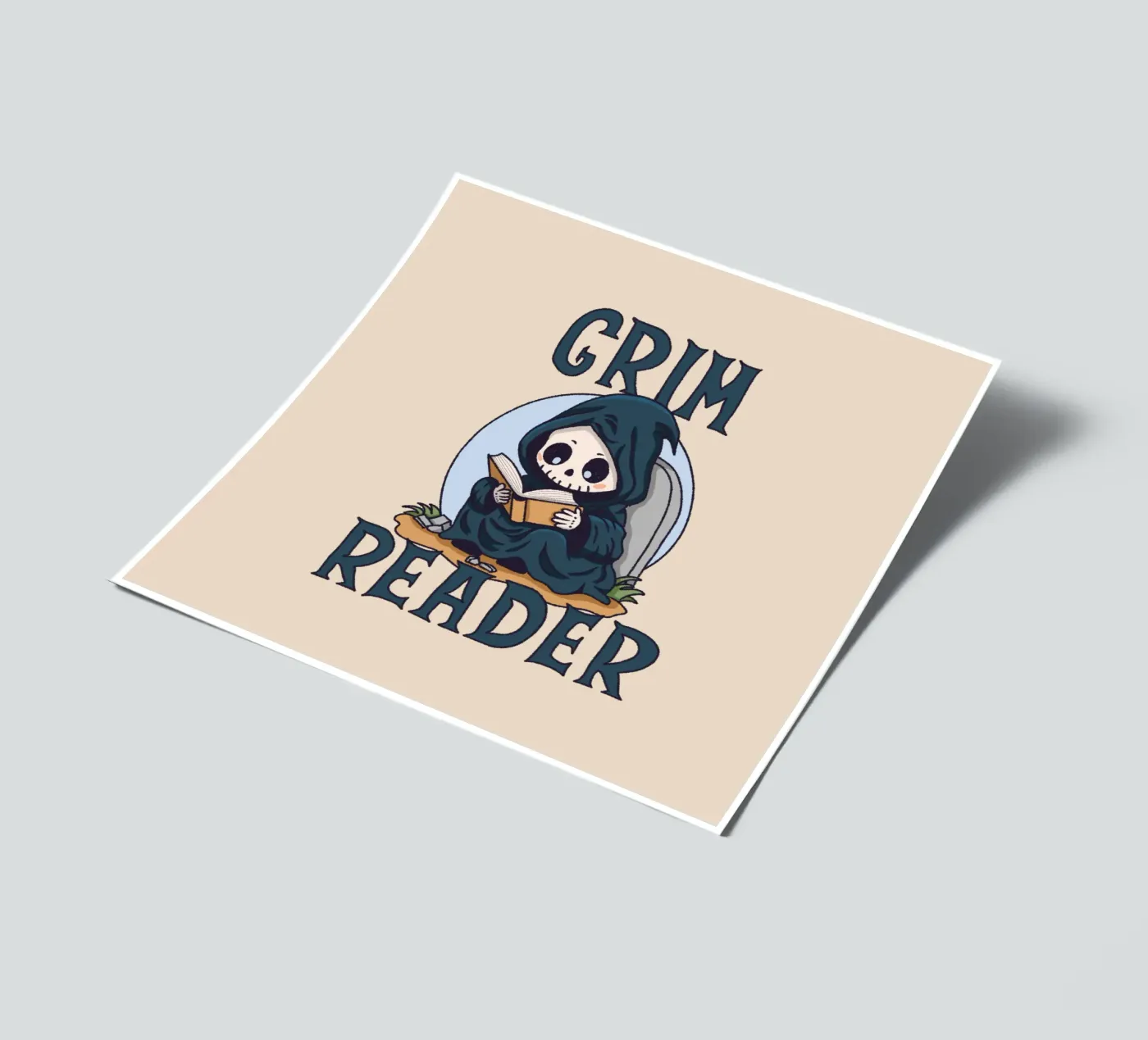 Grim Reader planche autocollant de Loobs