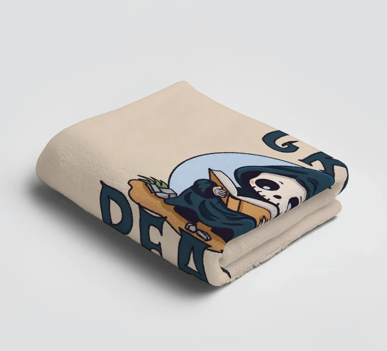 Grim Reader towel by Loobs