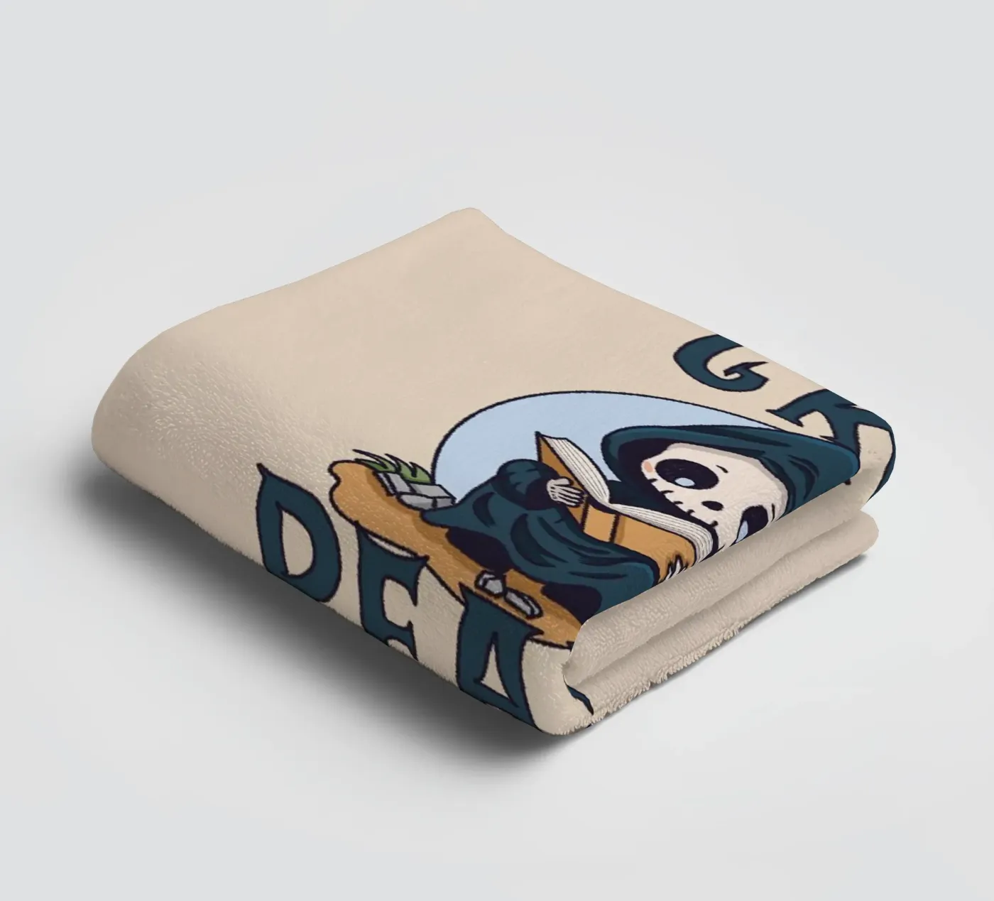 Grim Reader towel by Loobs