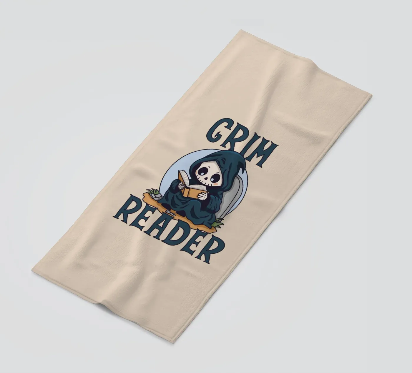 Grim Reader beach towel by Loobs