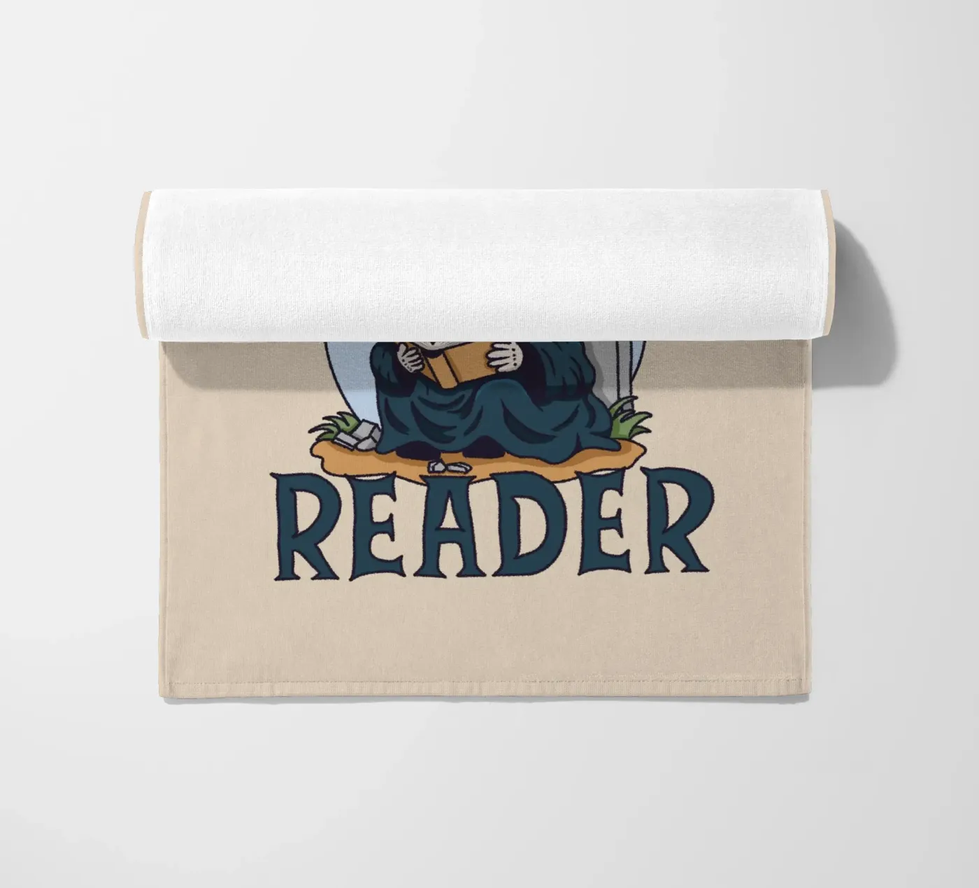 Grim Reader beach towel by Loobs