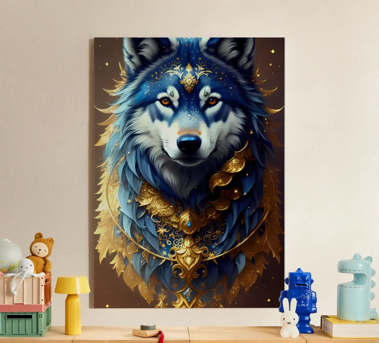 Wolf Tier Acryl-Glas von Pierre Walton
