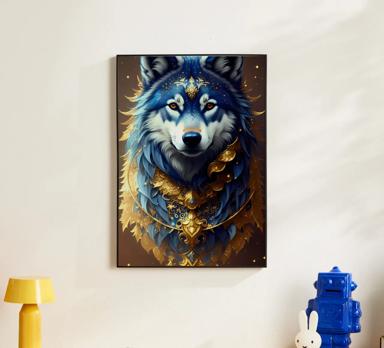 Wolf Tier Alu-Dibond von Pierre Walton