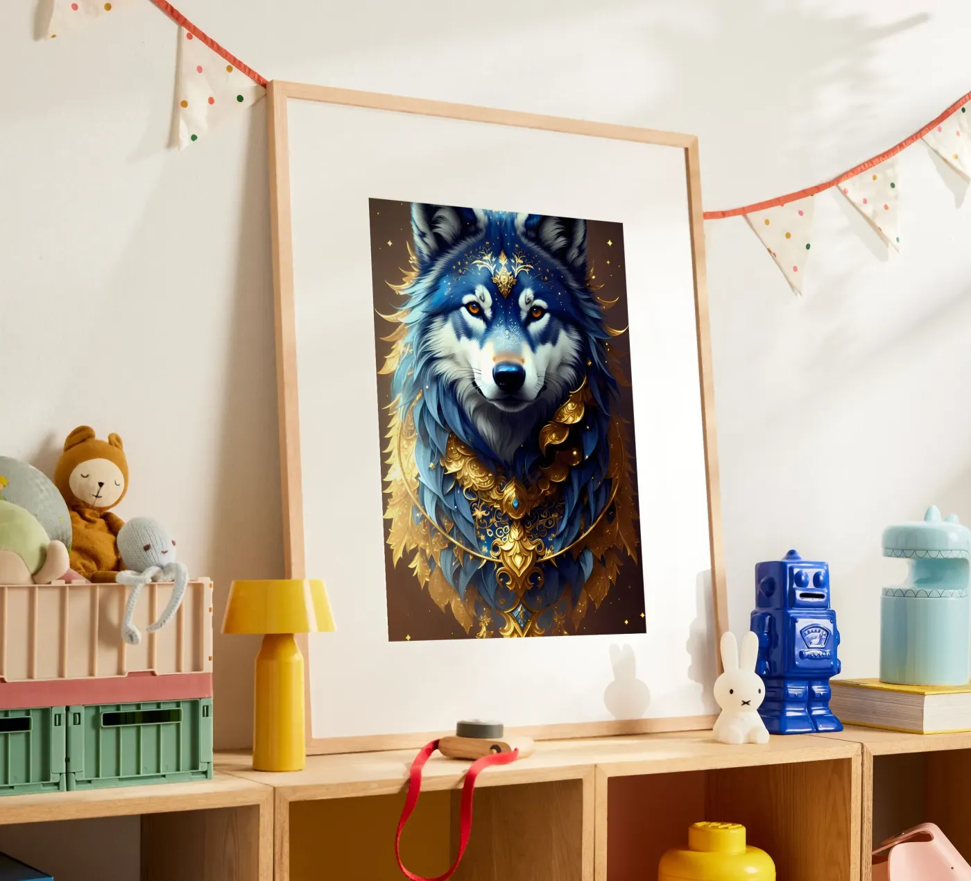 Wolf Dier poster van Pierre Walton