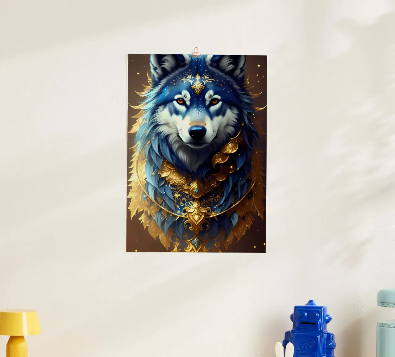 Wolf Dier poster van Pierre Walton