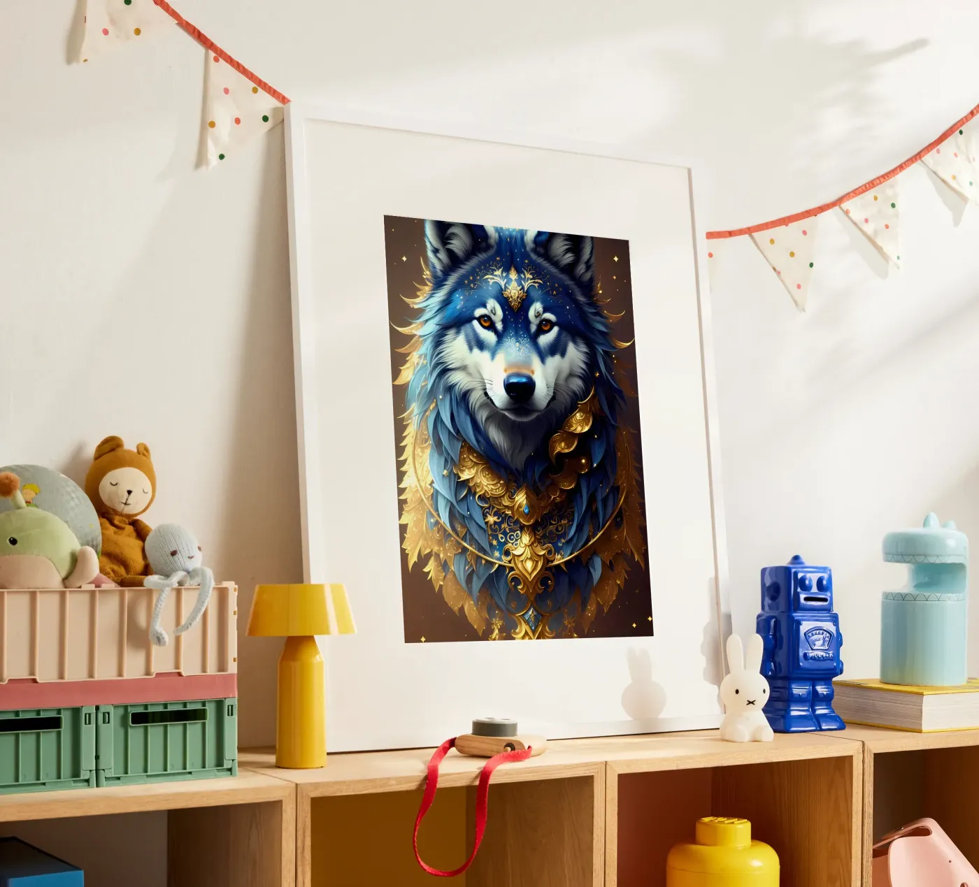 Wolf Dier poster van Pierre Walton