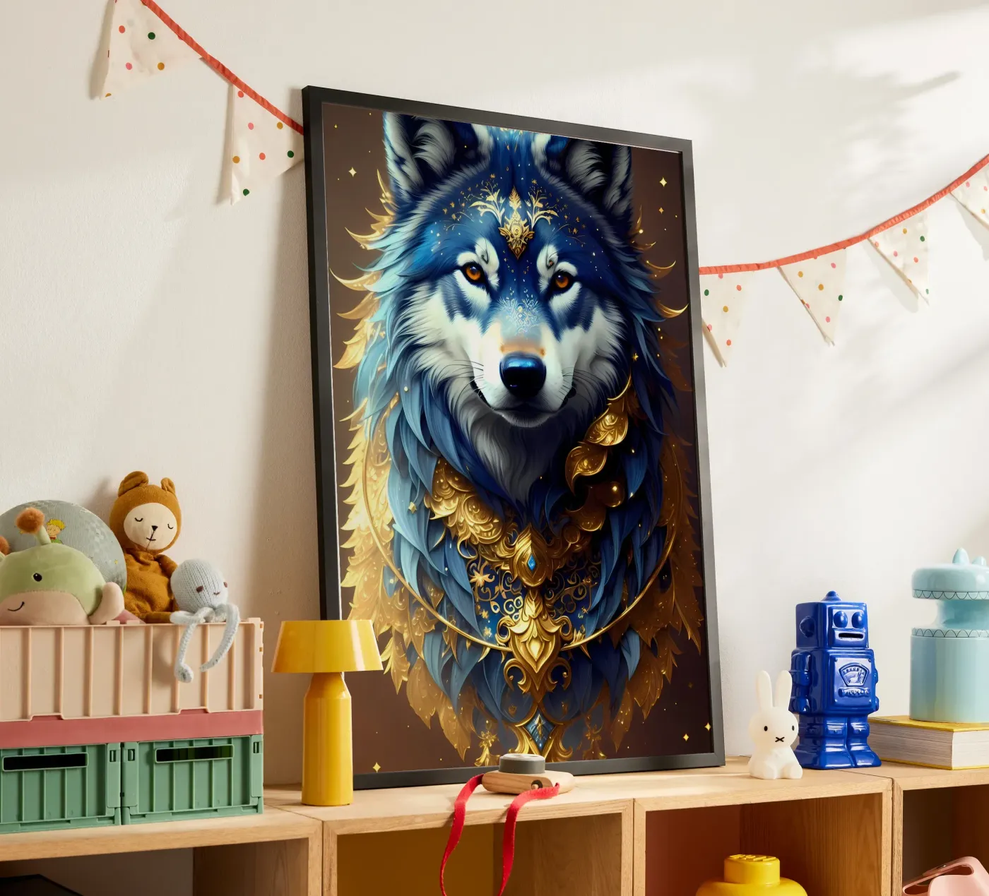 Wolf Dier poster van Pierre Walton