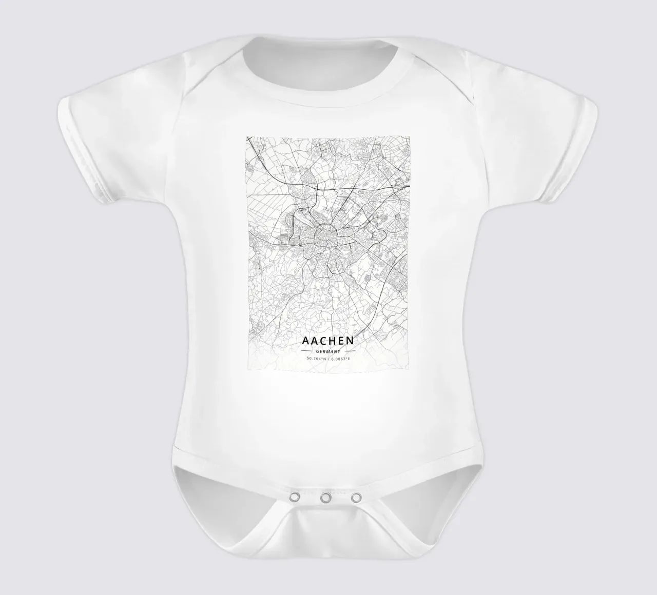 Aachen, Germany short-sleeve baby romper by Christopher Adams