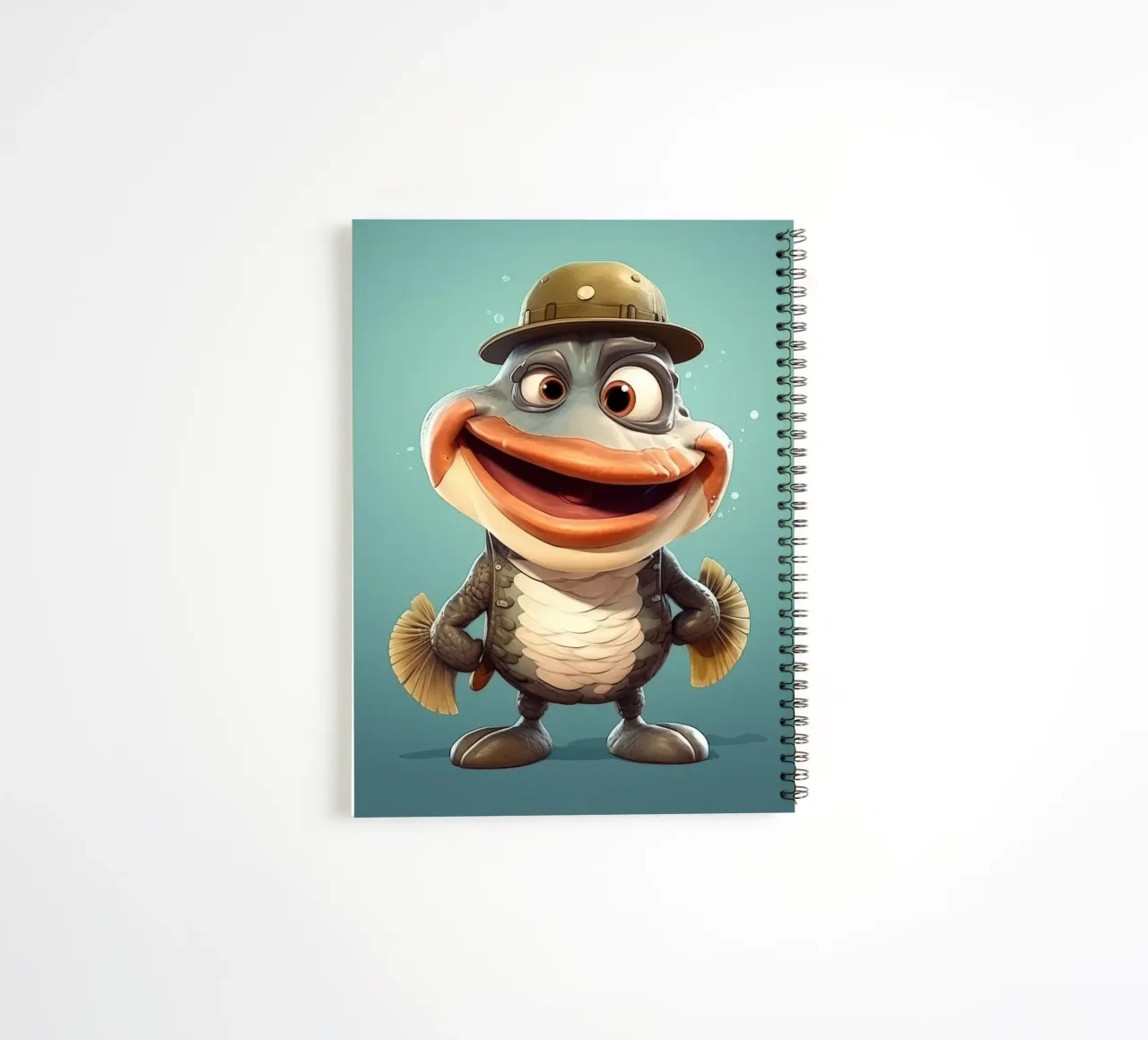 Retro Cod spiral notebook by Funny Animals
