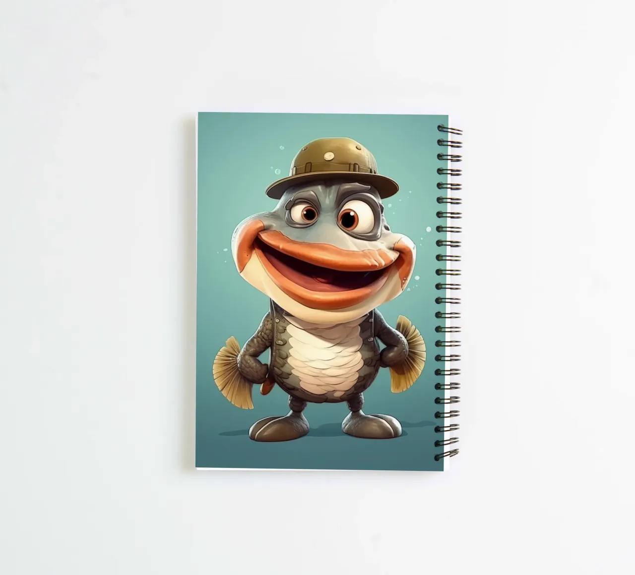 Retro Cod spiral notebook by Funny Animals