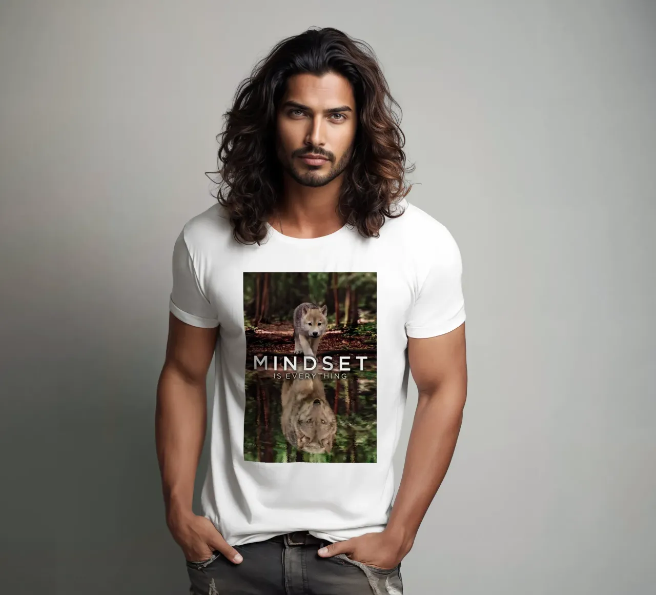 Animale lupo t-shirt da Pierre Walton