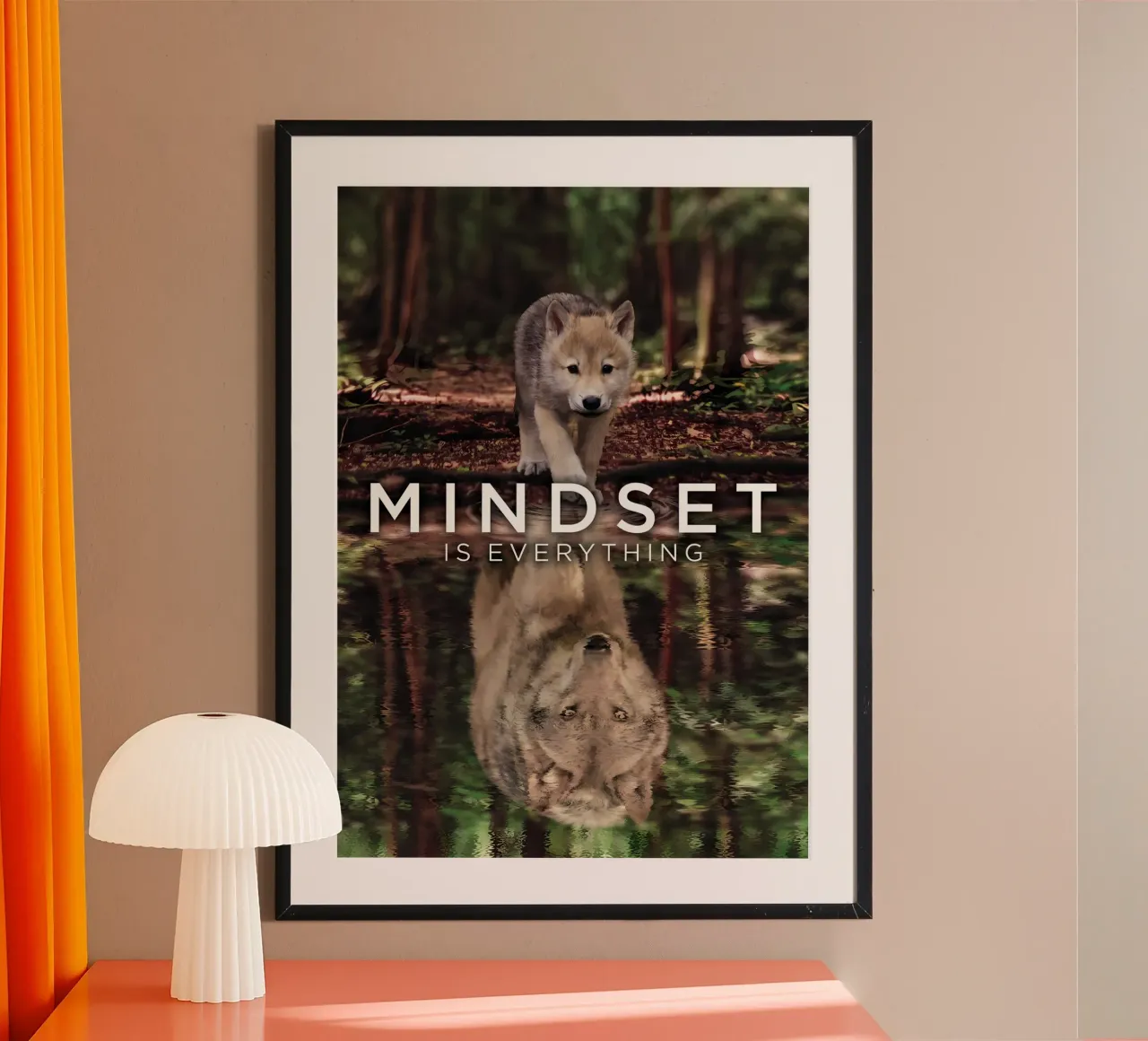 Wolf Dier poster van Pierre Walton