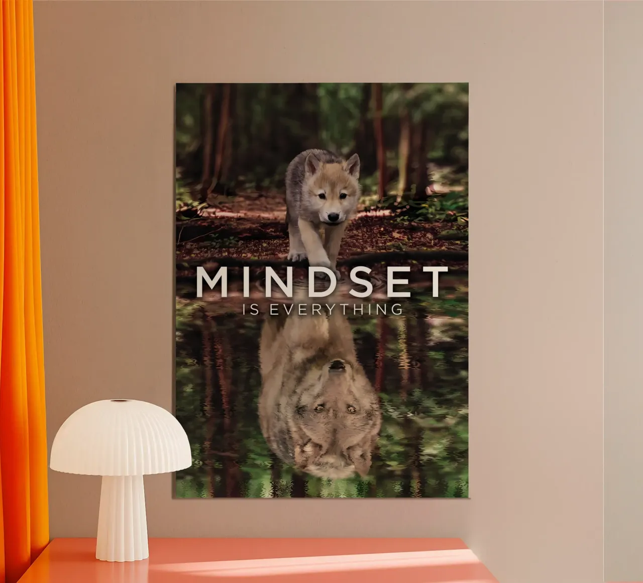 Wolf Dier poster van Pierre Walton