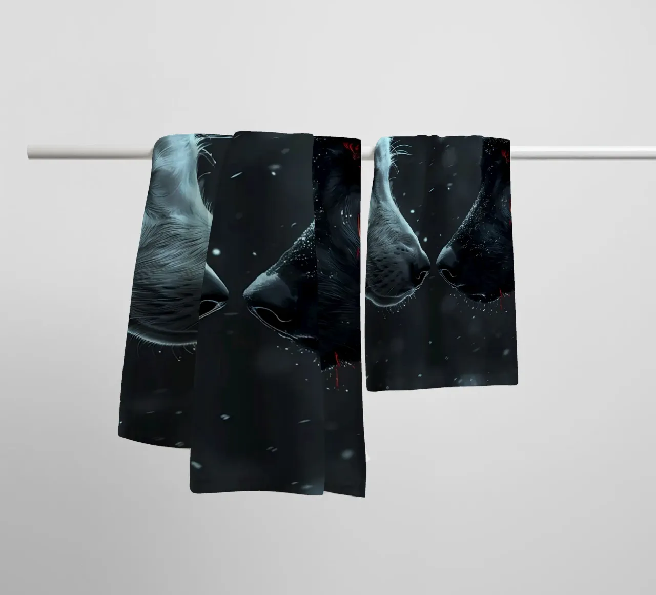 Animale lupo asciugamano da bagno da Pierre Walton