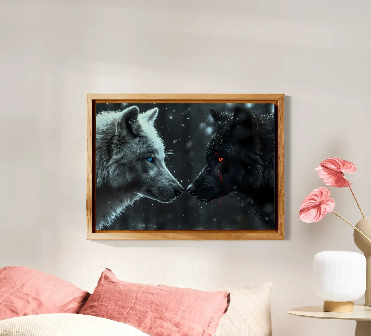 Animale lupo alluminio dibond da Pierre Walton