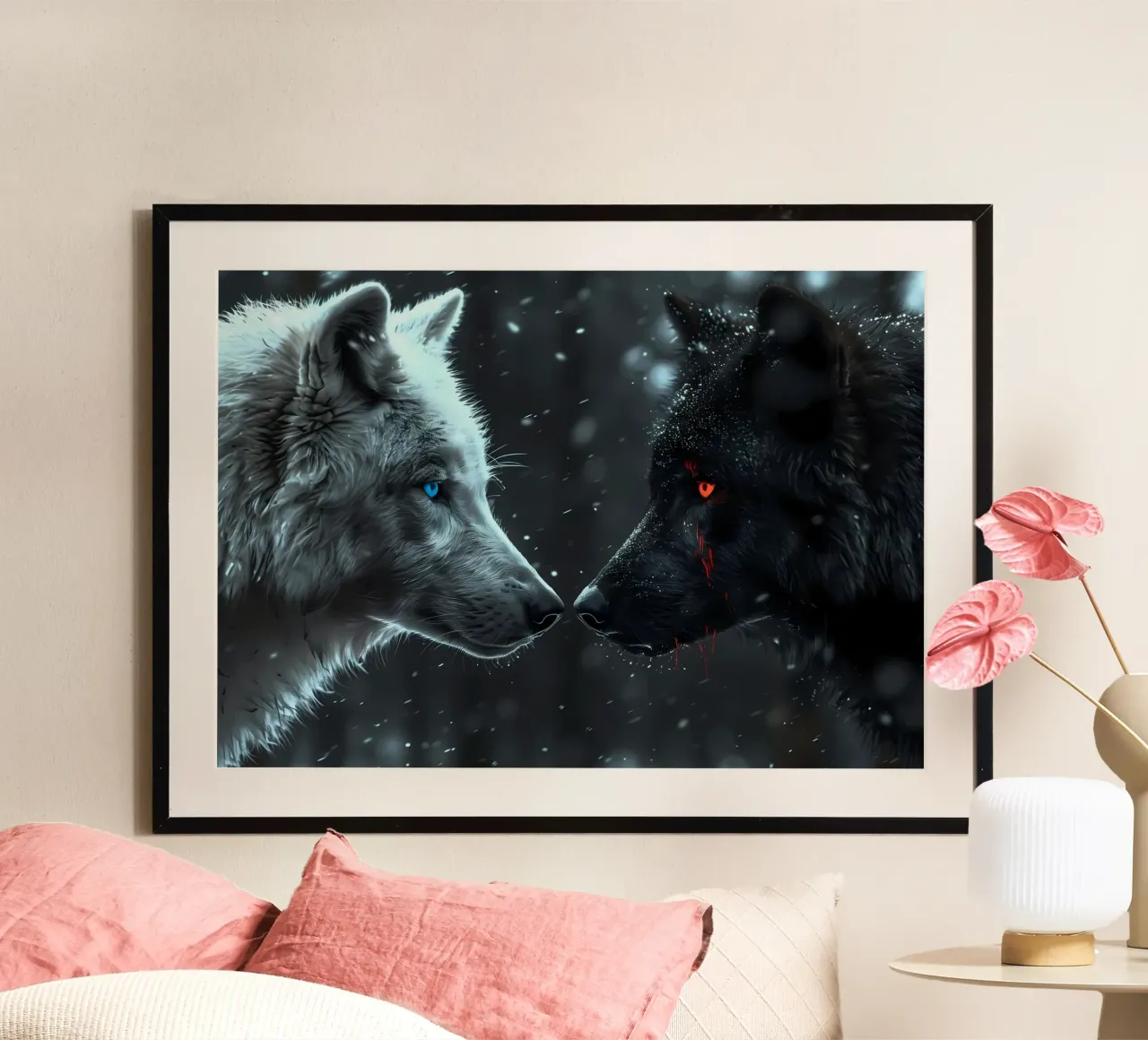 Wolf Dier poster van Pierre Walton