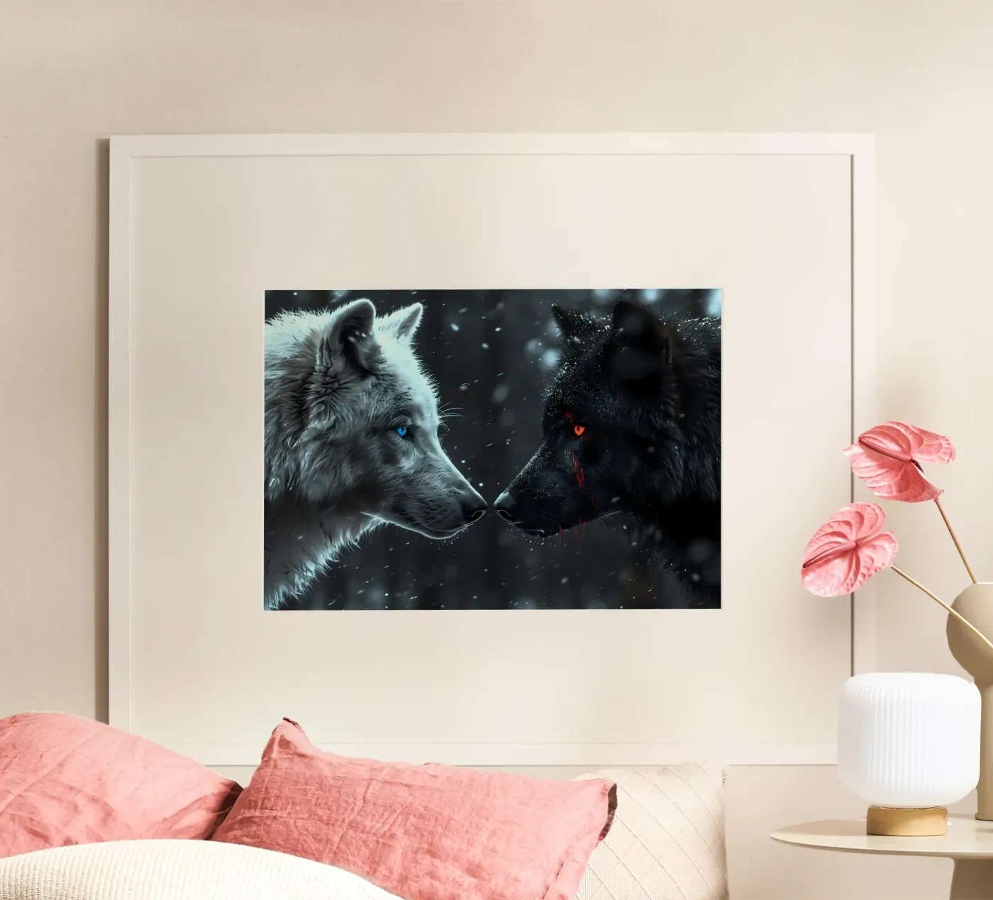 Wolf Tier Poster von Pierre Walton