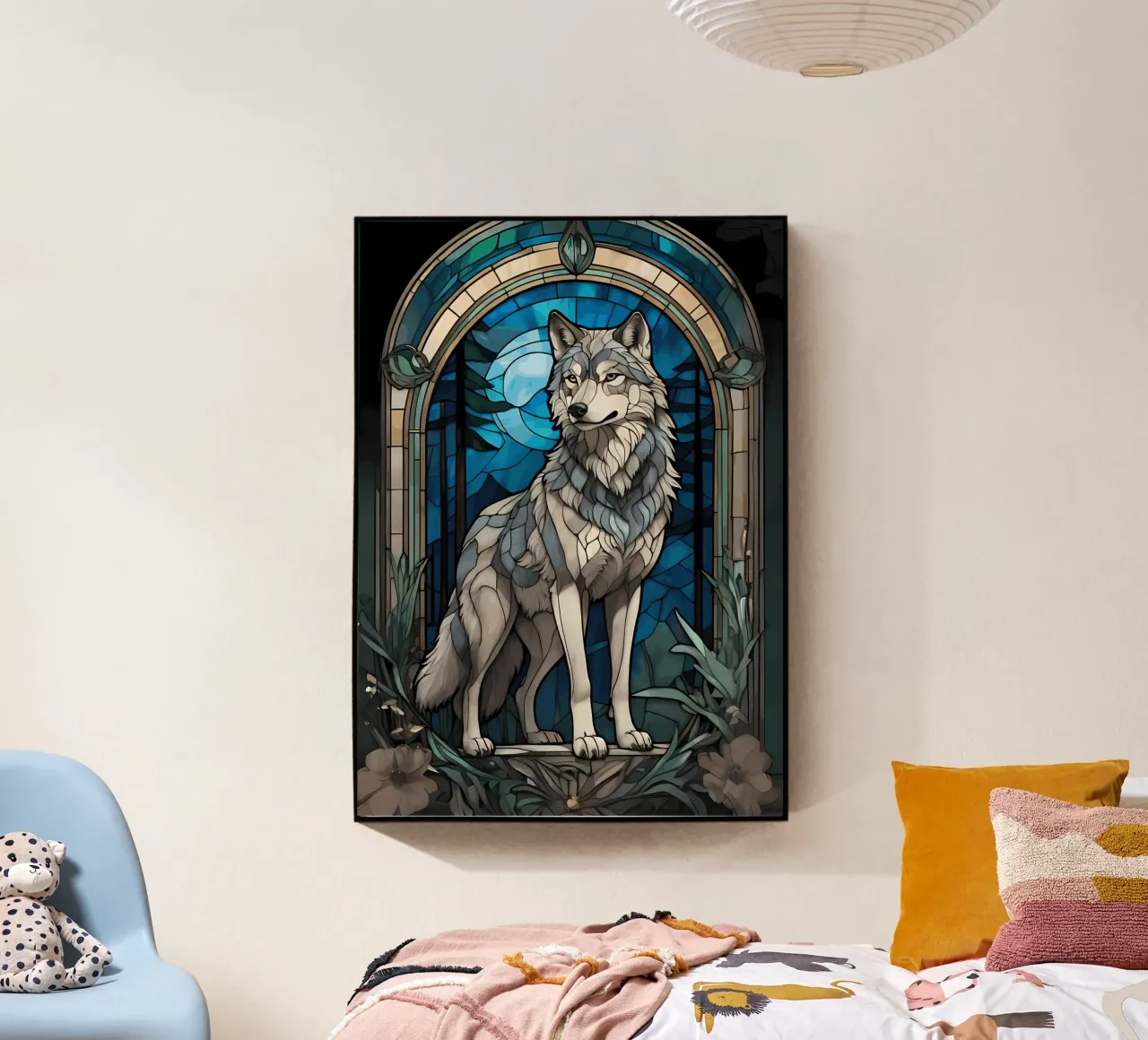 Animale lupo plexiglass da Pierre Walton