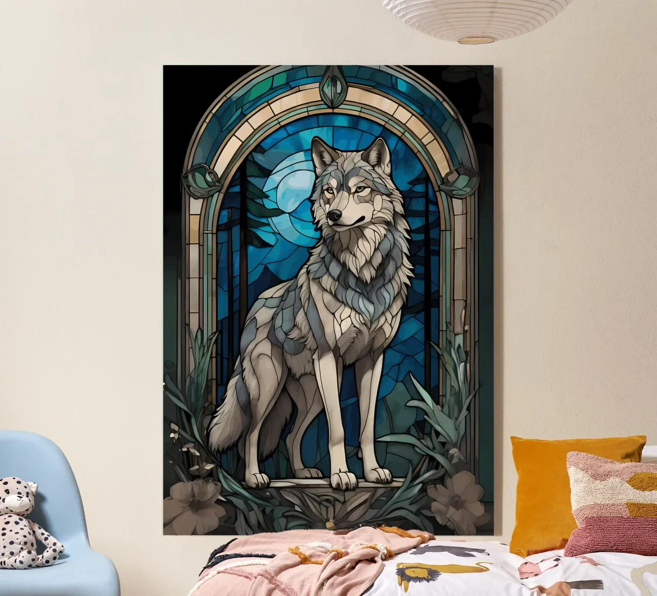 Animale lupo plexiglass da Pierre Walton