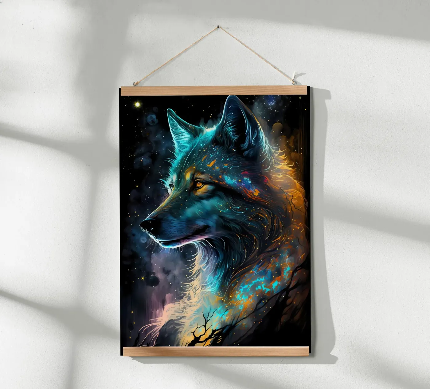 Wolf Dier poster van Pierre Walton