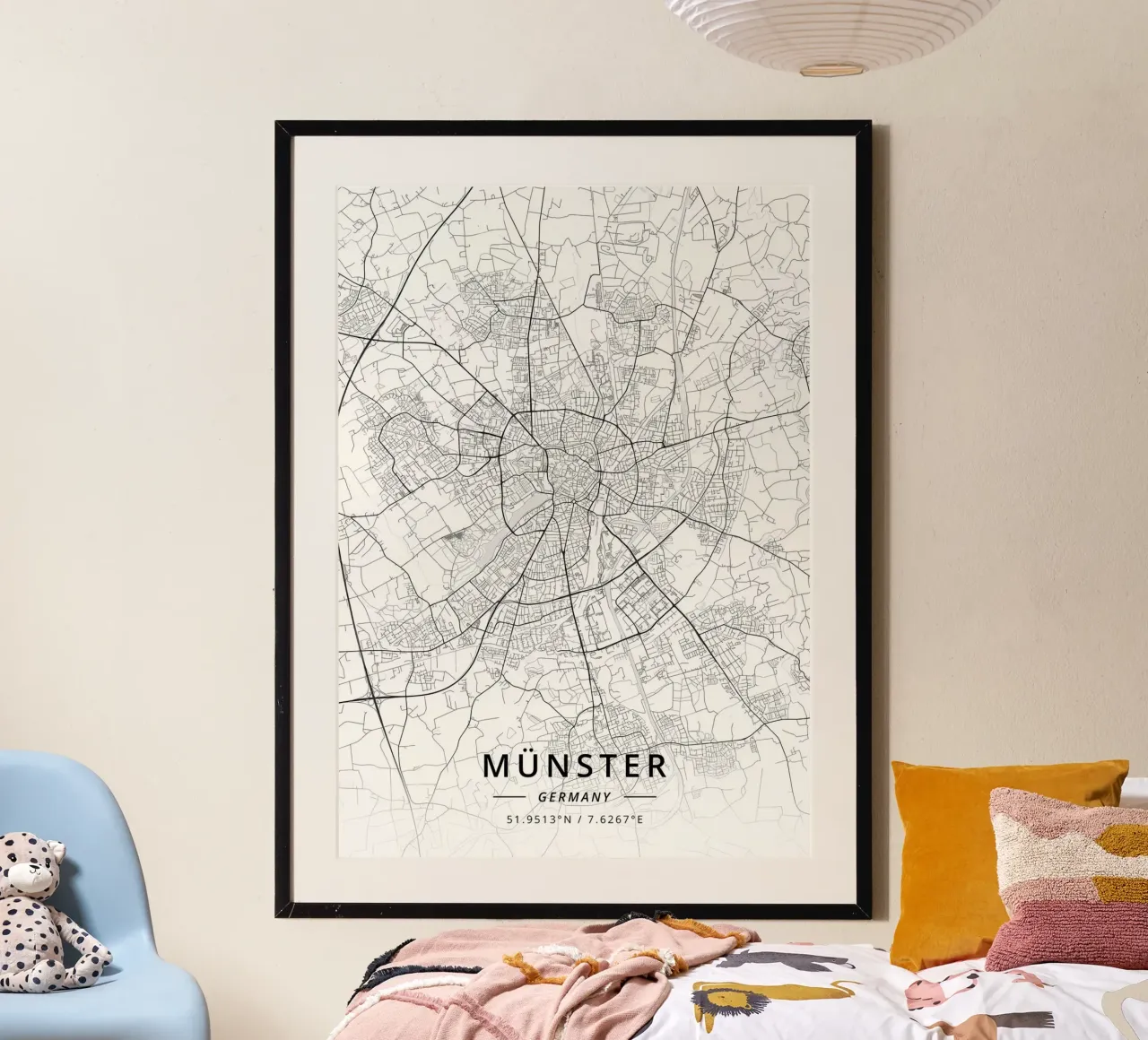 Munster, Germania poster con telaio in legno da Christopher Adams