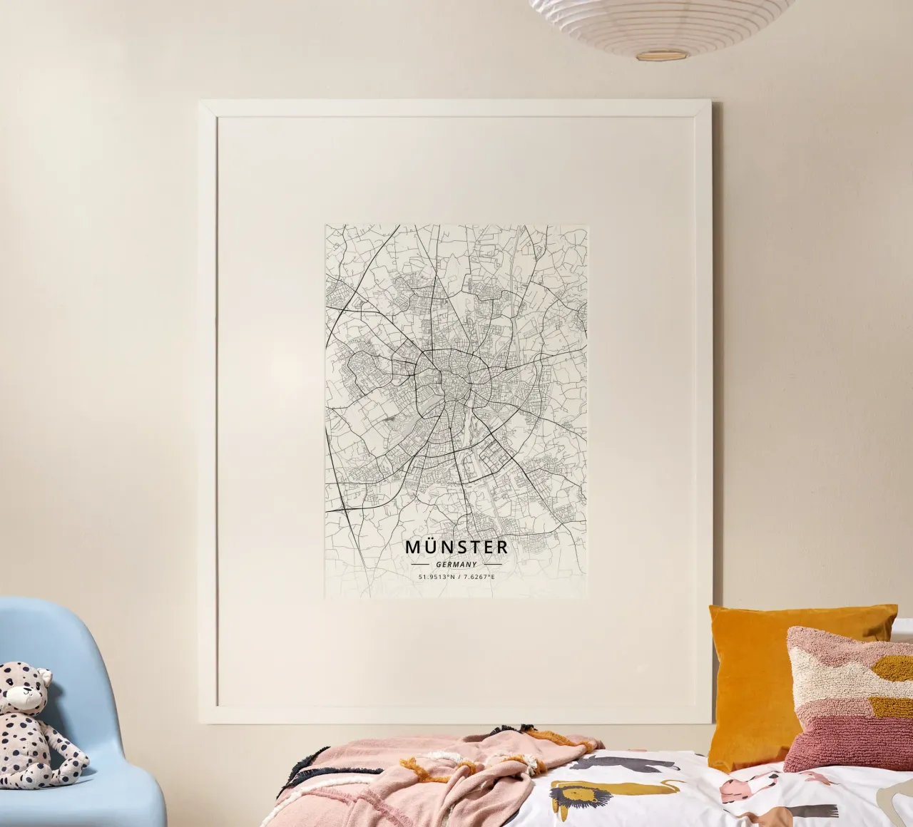 Munster, Germania poster con telaio in legno da Christopher Adams