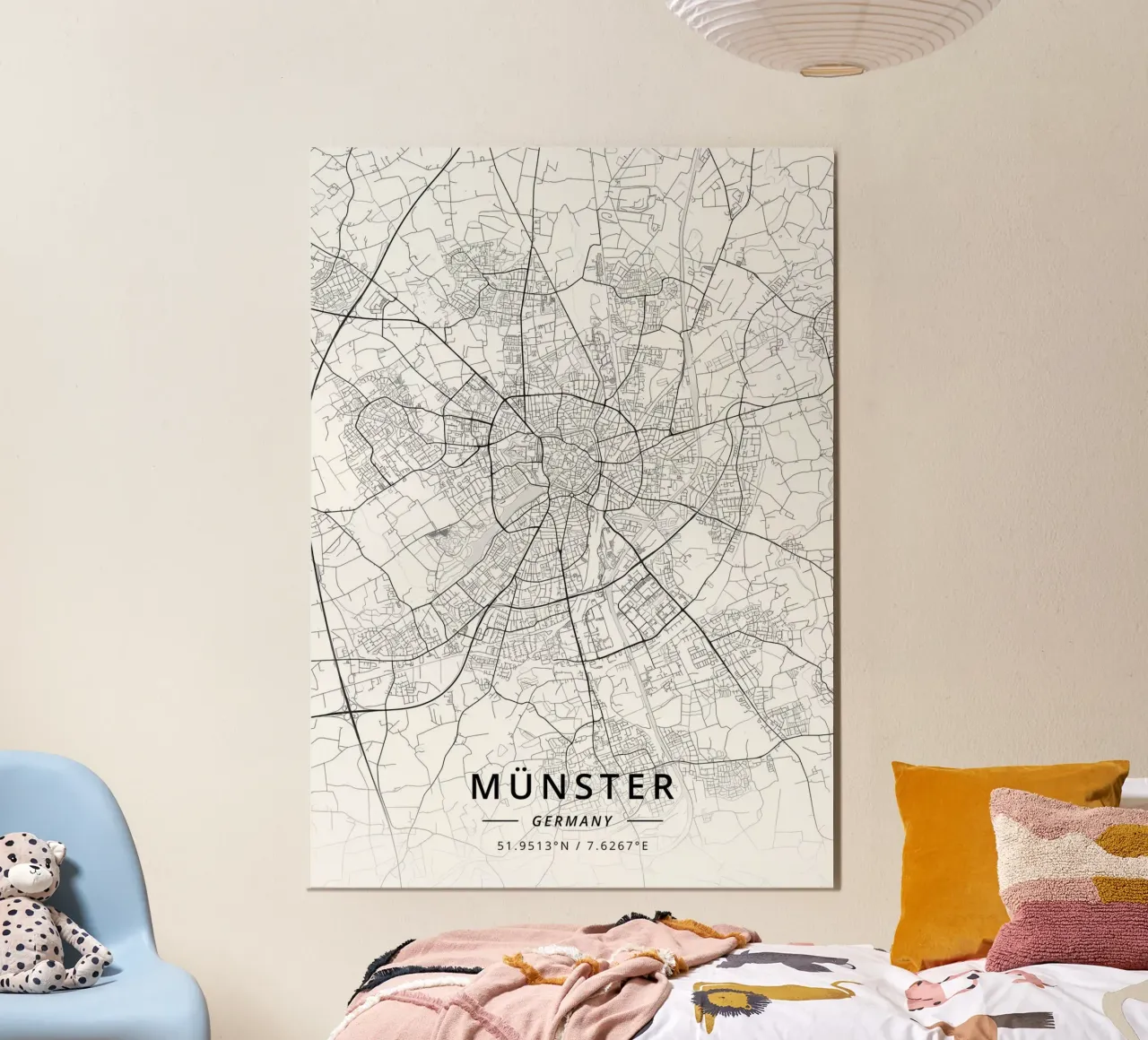Munster, Germania poster con telaio in legno da Christopher Adams