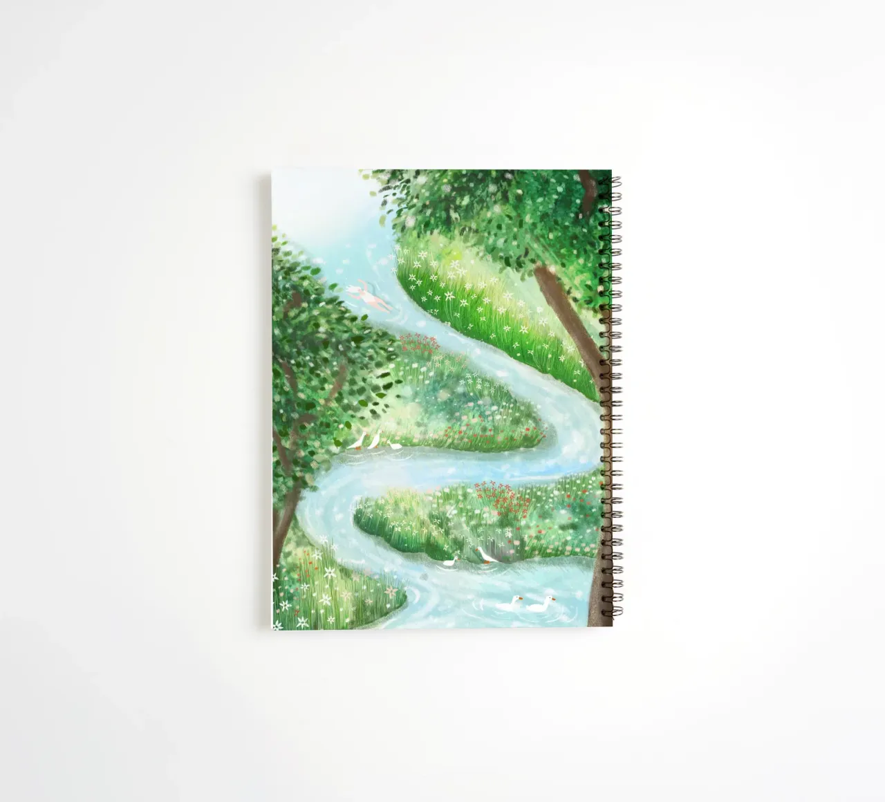 Trust the river, surrender to the flow spiral notebook by Studio Patruschka