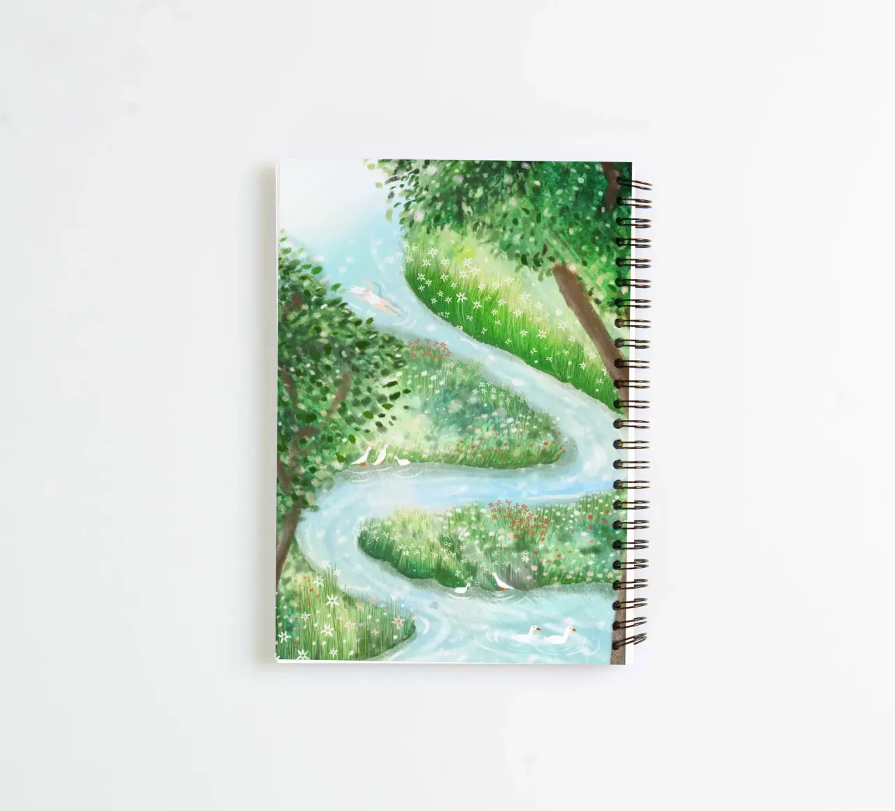 Trust the river, surrender to the flow spiral notebook by Studio Patruschka