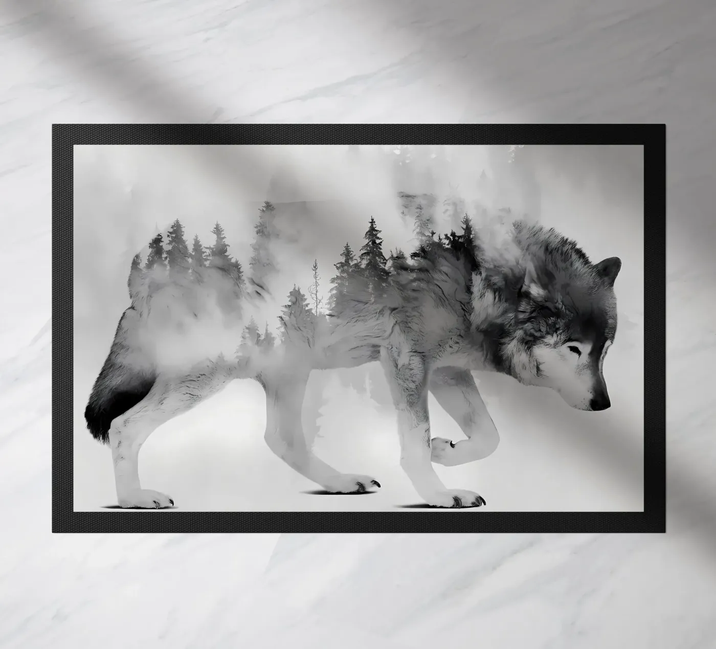 Wolf Tier Fußmatte von Pierre Walton