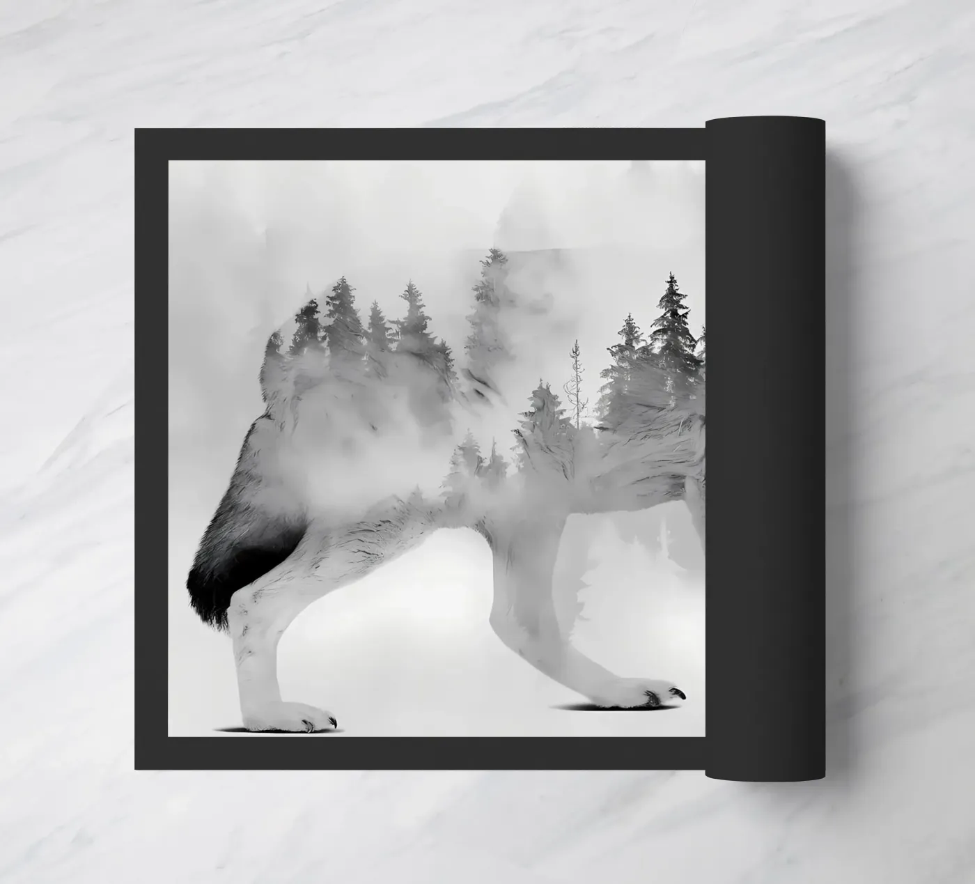 Wolf Tier Fußmatte von Pierre Walton