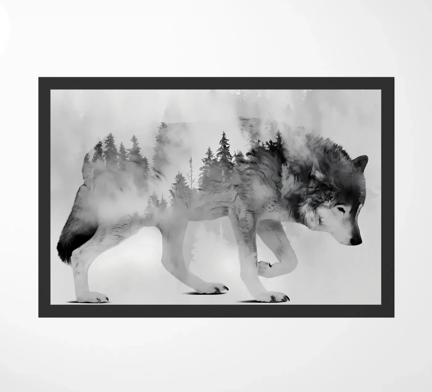 Wolf Tier Fußmatte von Pierre Walton