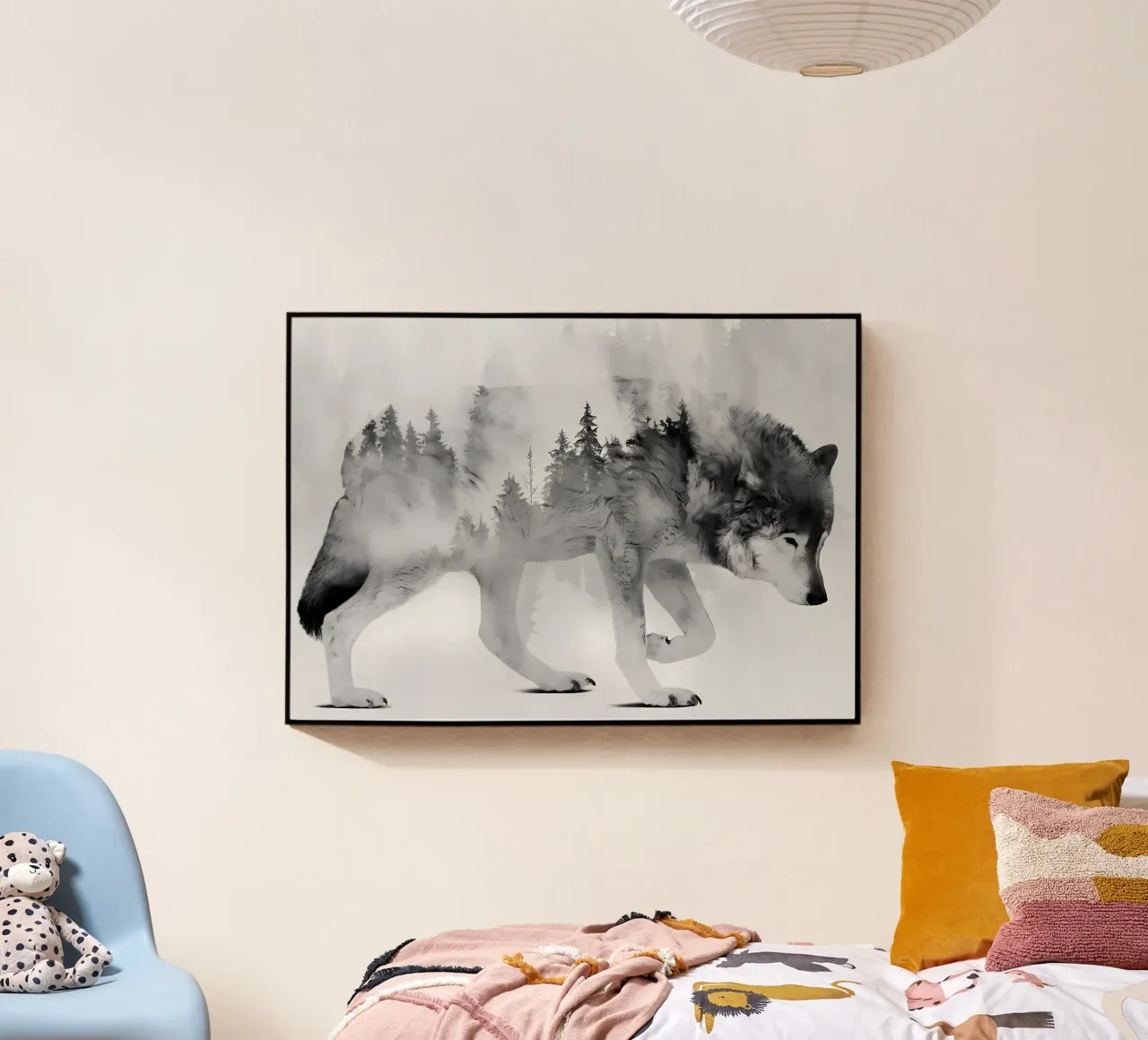 Animale lupo plexiglass da Pierre Walton