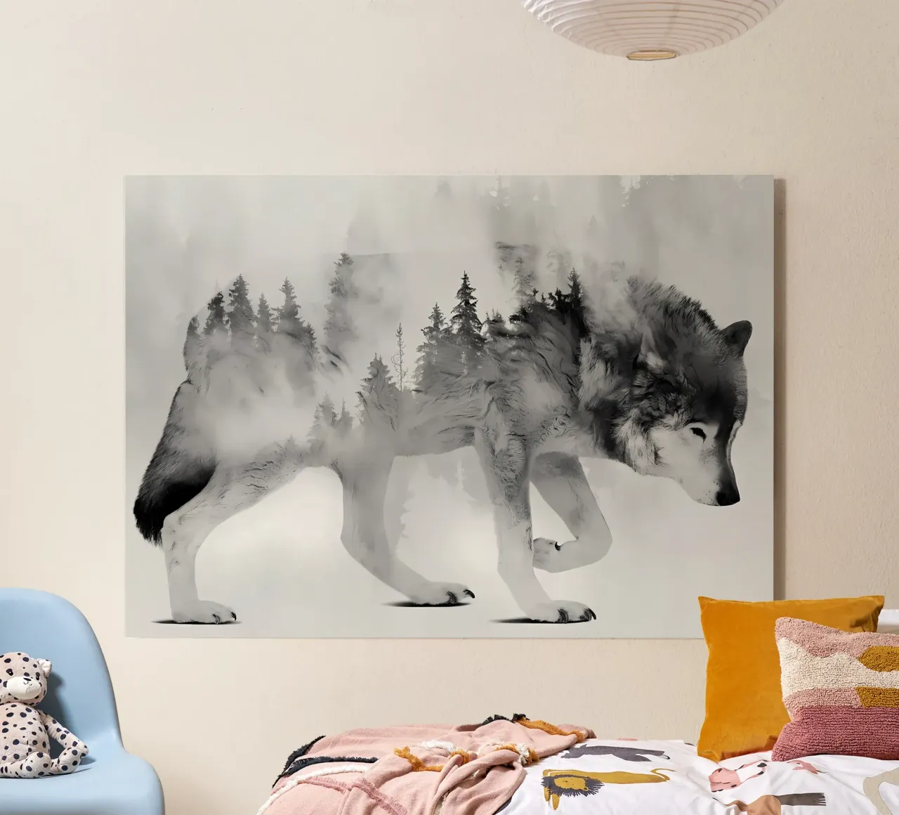 Animale lupo plexiglass da Pierre Walton